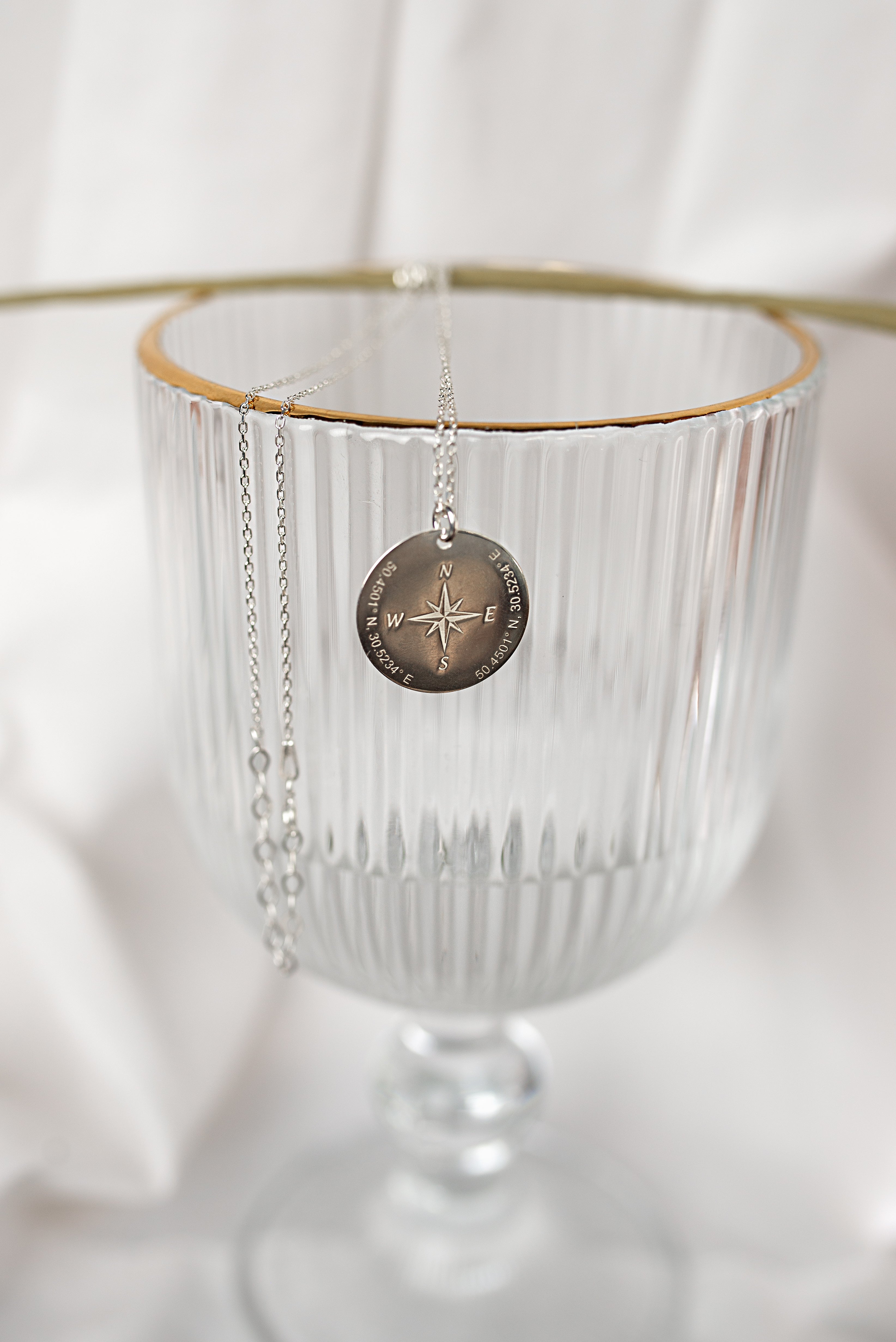 Compass Necklace *Personalization option* - Jewelry