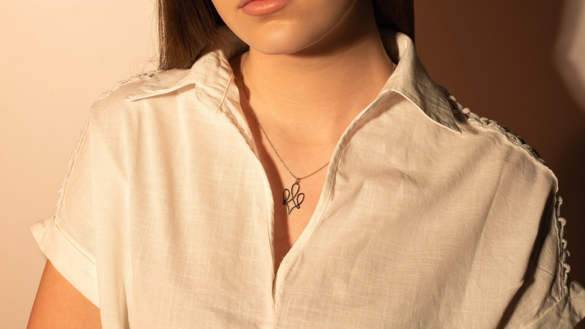 Modern Ukraine Trident Necklace - 14K Gold - Taras Lesya