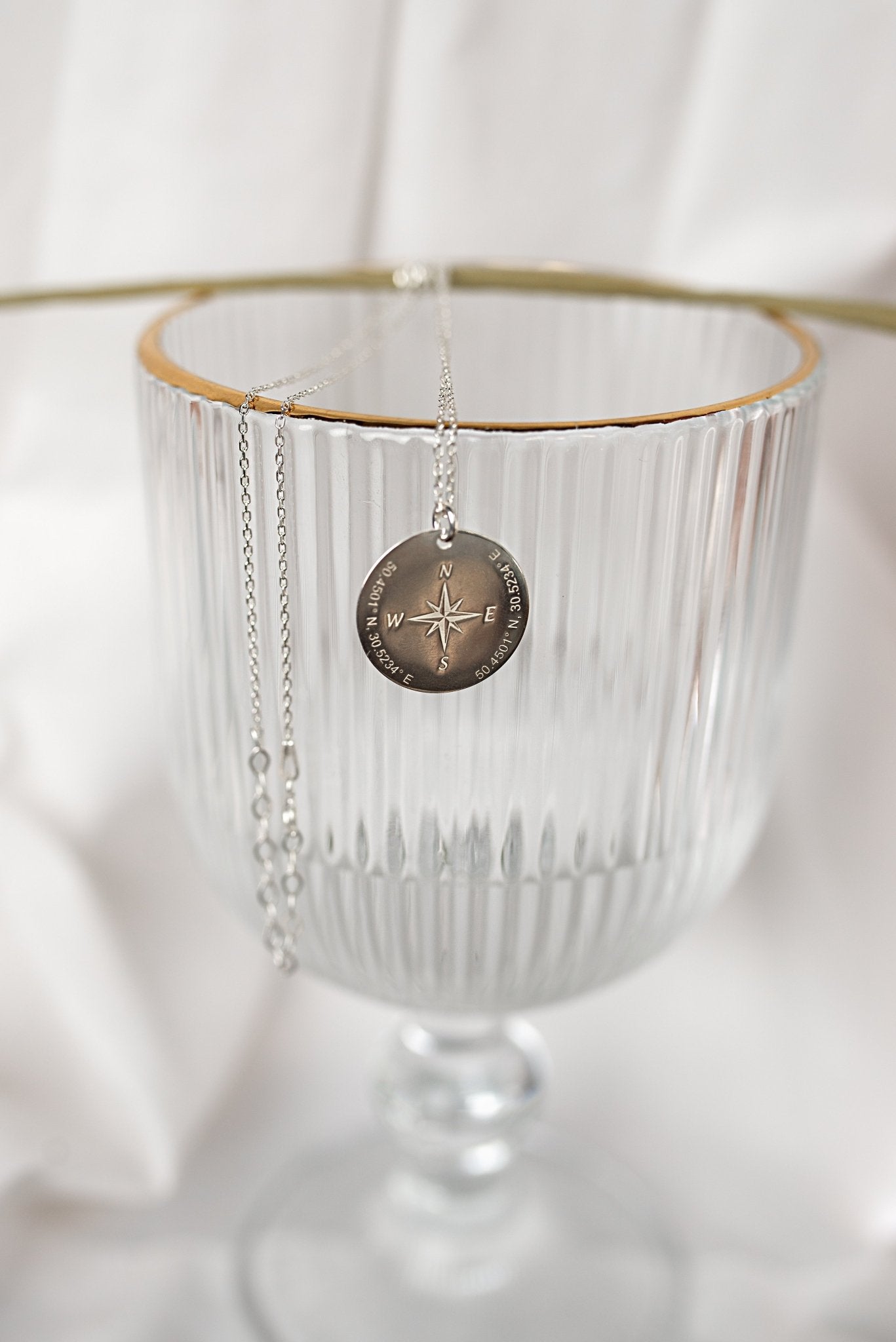 Compass Necklace *Personalization option* - 14K Gold - Taras Lesya