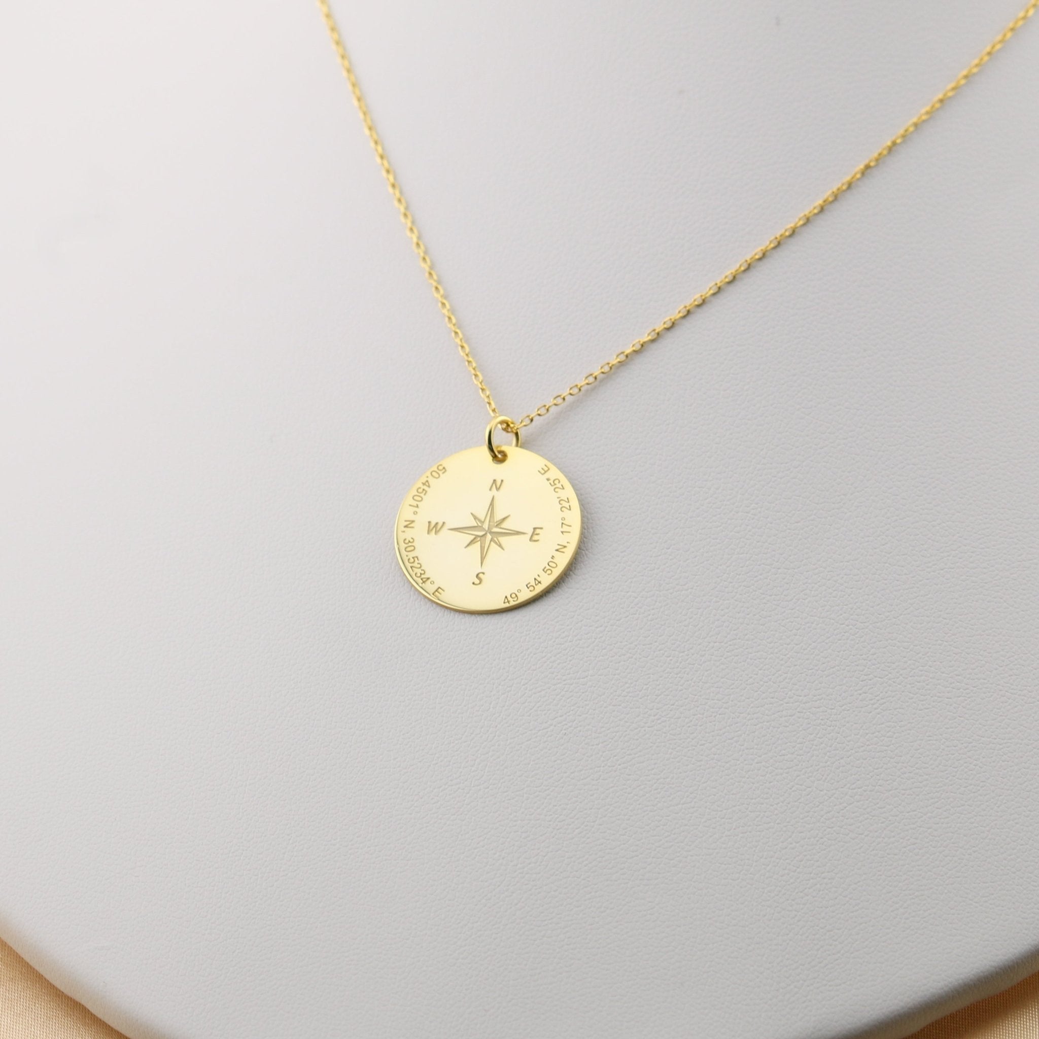 Compass Necklace *Personalization option* - Sterling Silver - Taras Lesya