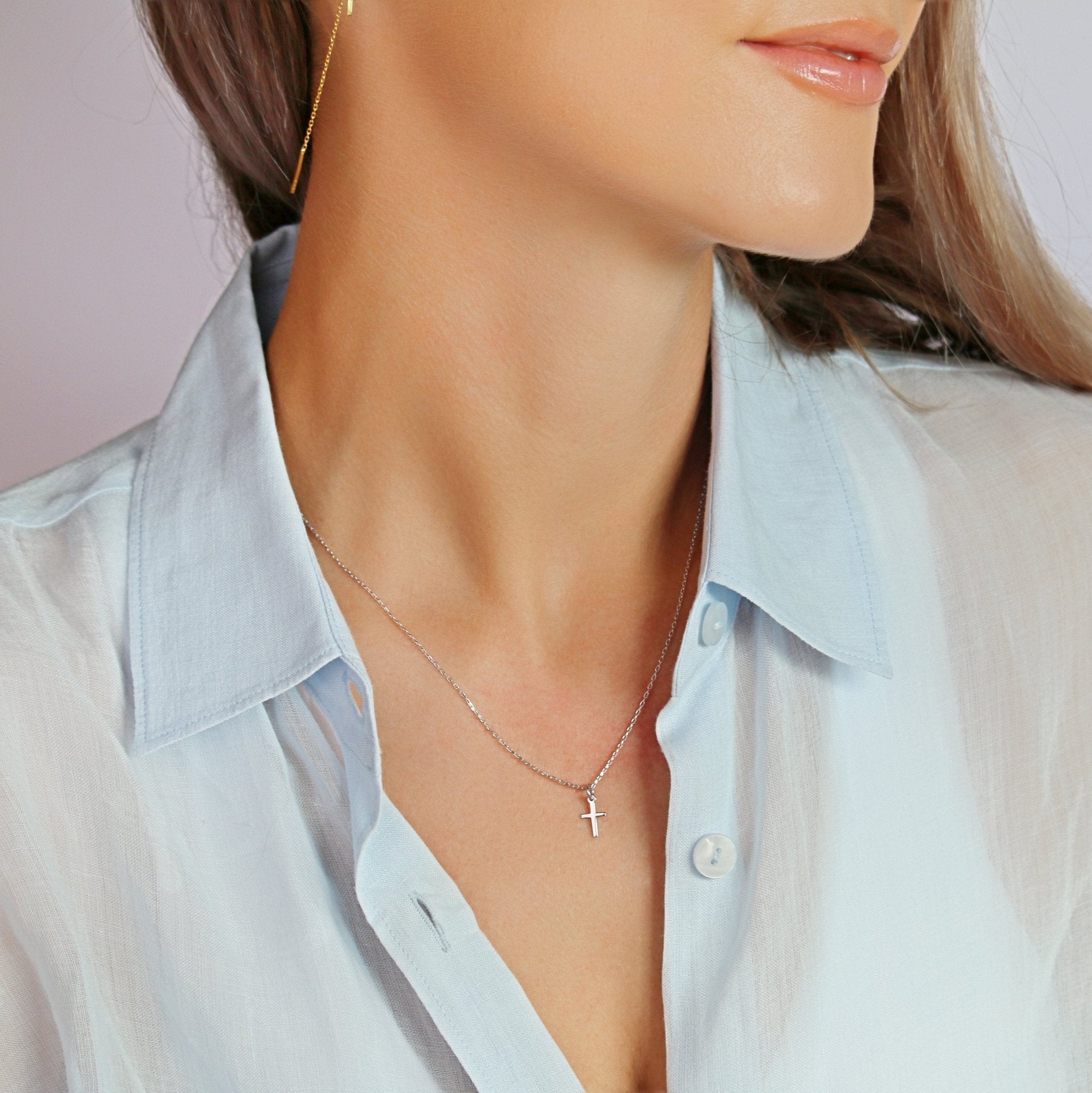 Cross Necklace - Sterling Silver - Taras Lesya