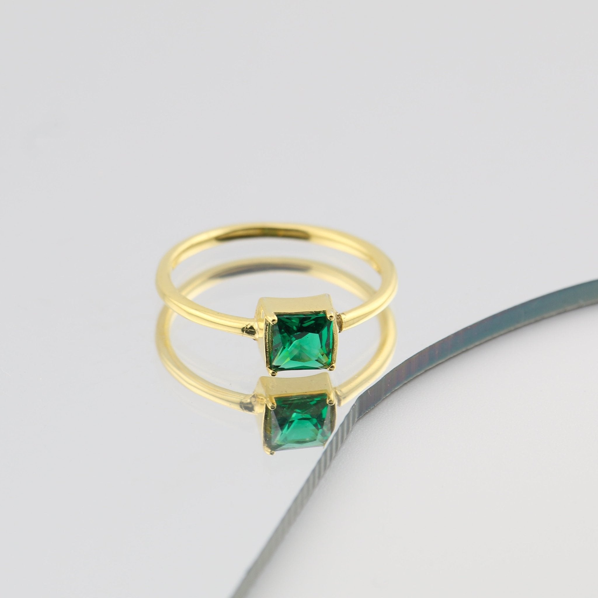 Lisova Emerald Ring - Sterling Silver - Taras Lesya