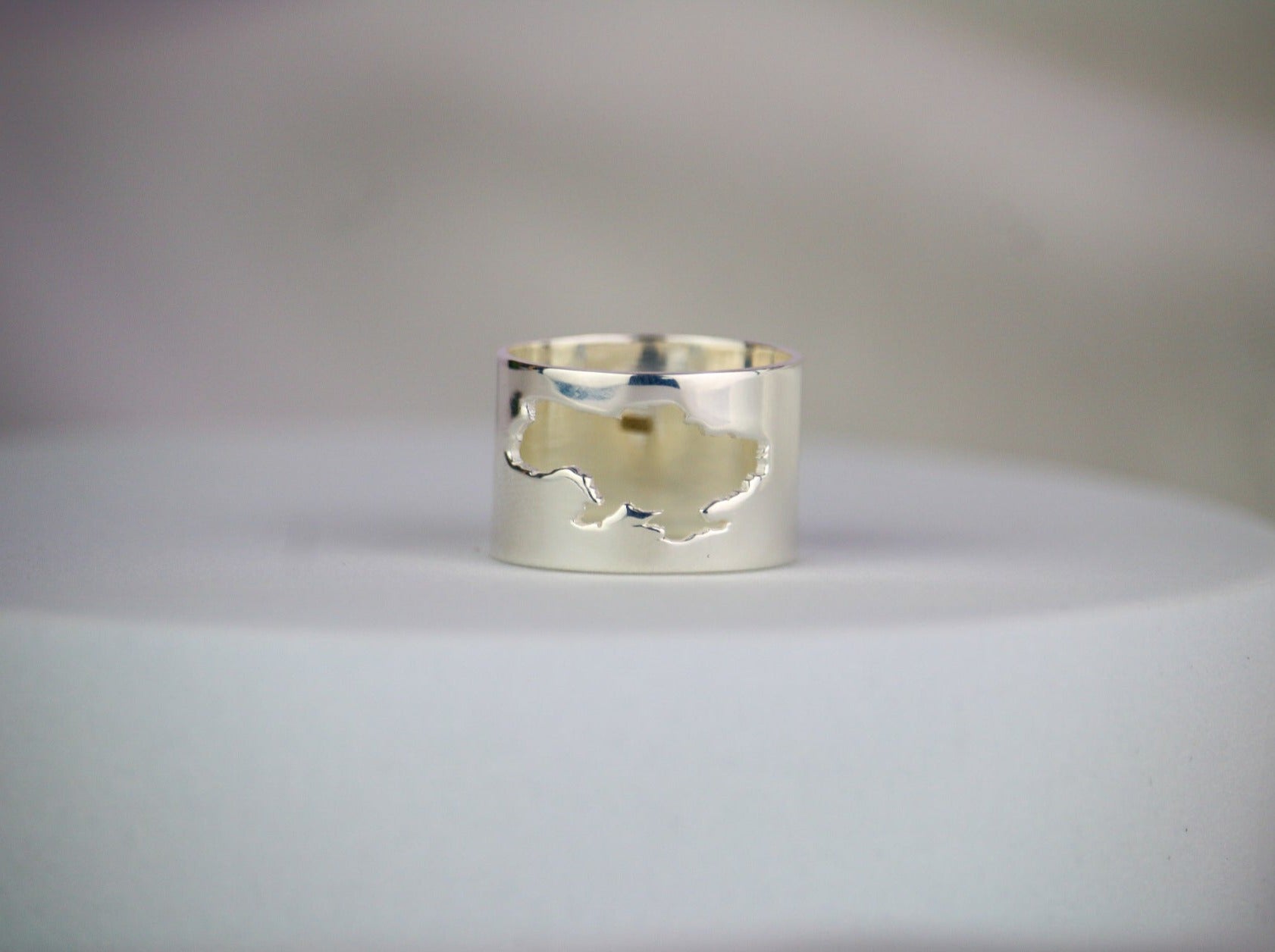 Map of Ukraine Cocktail Ring - 14K Gold - Taras Lesya