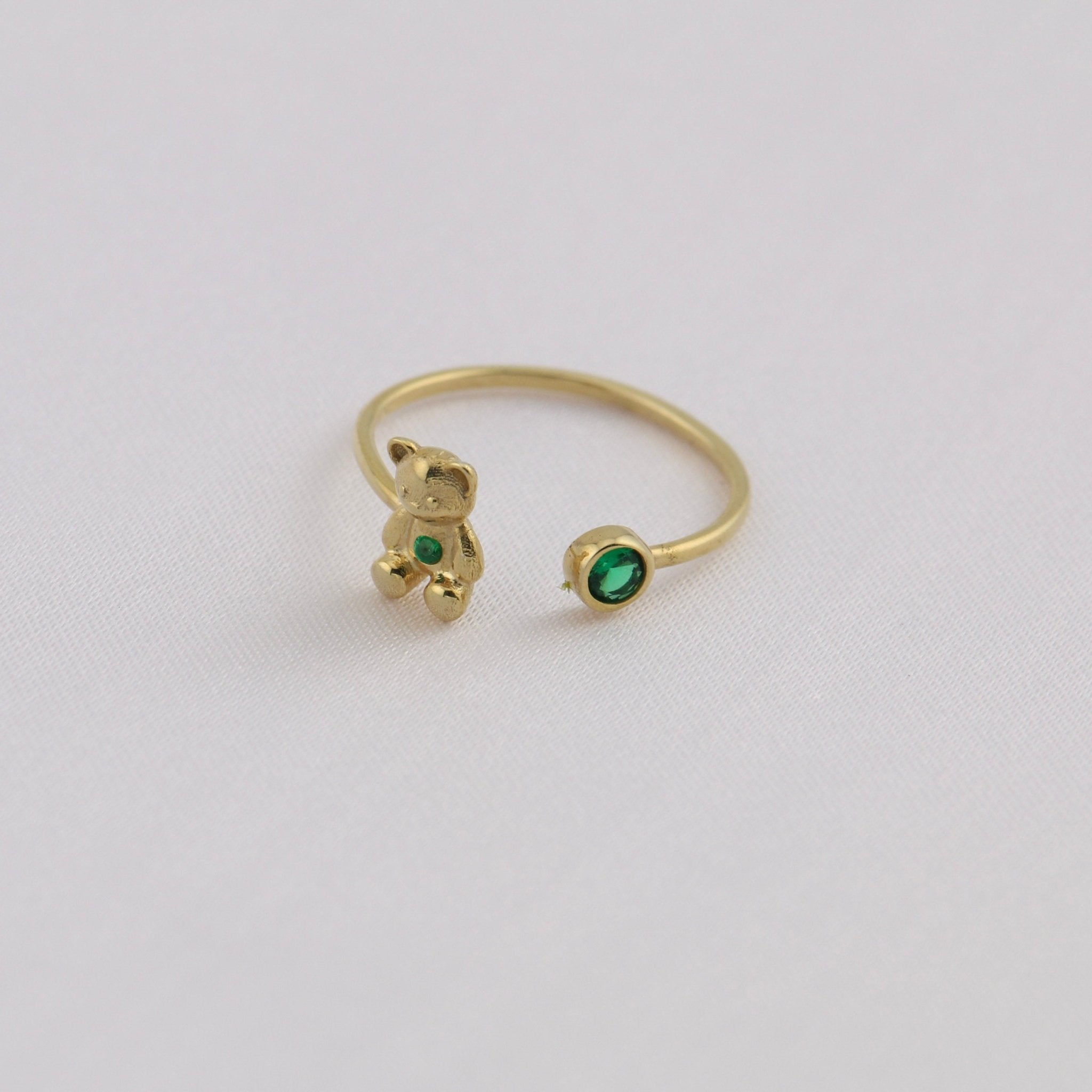 Mishka Emerald Ring - Sterling Silver - Taras Lesya