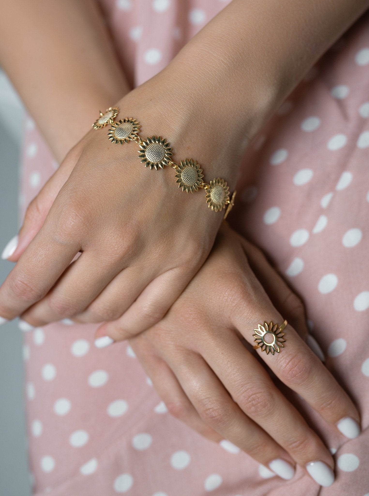 Sunflower Bracelet - Sterling Silver - Taras Lesya