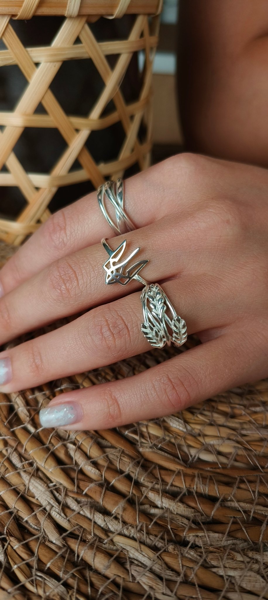 Three Wheat Cocktail Ring - 14K Gold - Taras Lesya