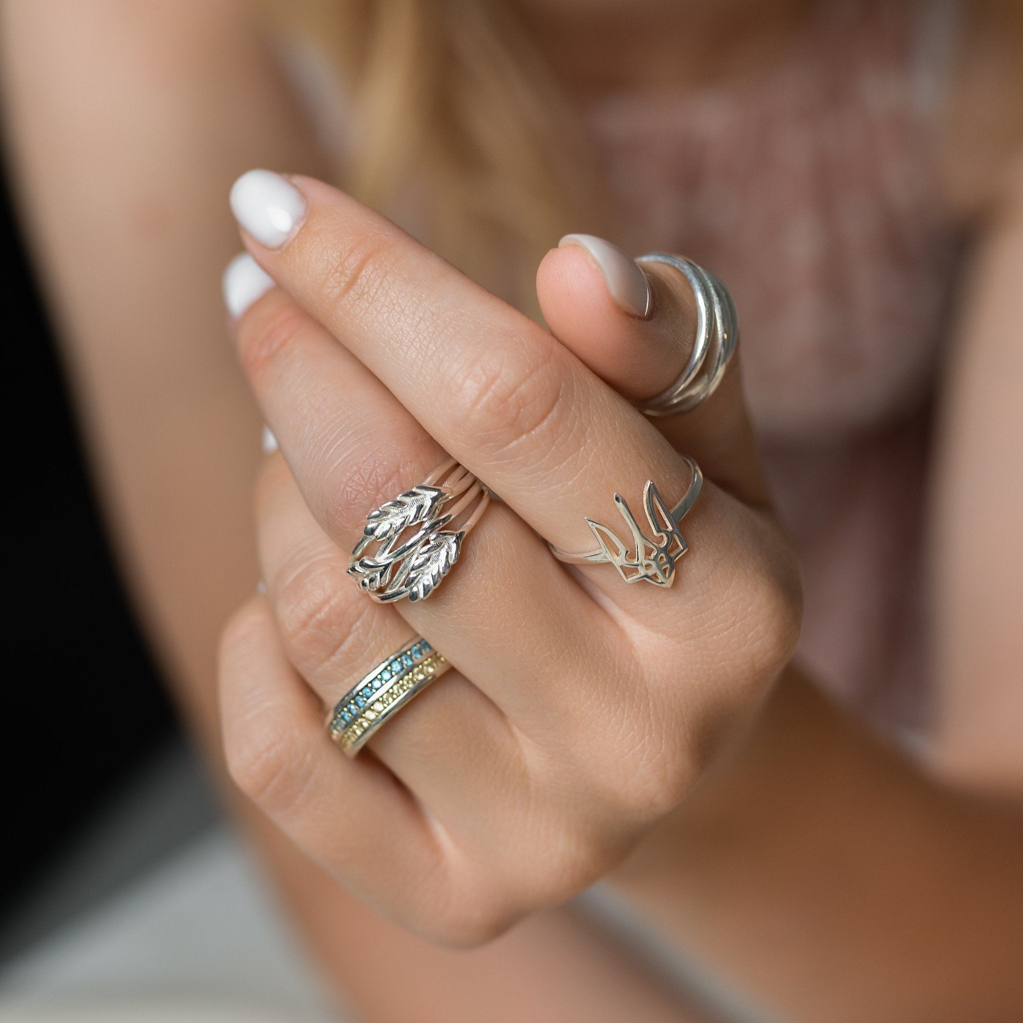 Three Wheat Cocktail Ring - 14K Gold - Taras Lesya