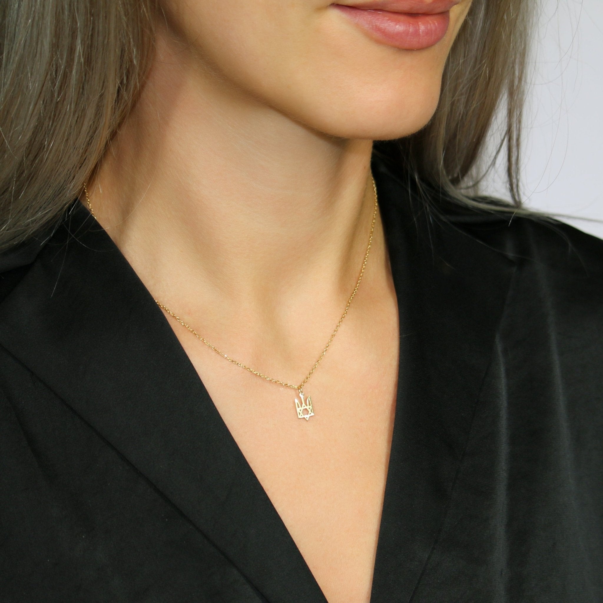 Trident x Star of David Necklace - 14K Gold - Taras Lesya