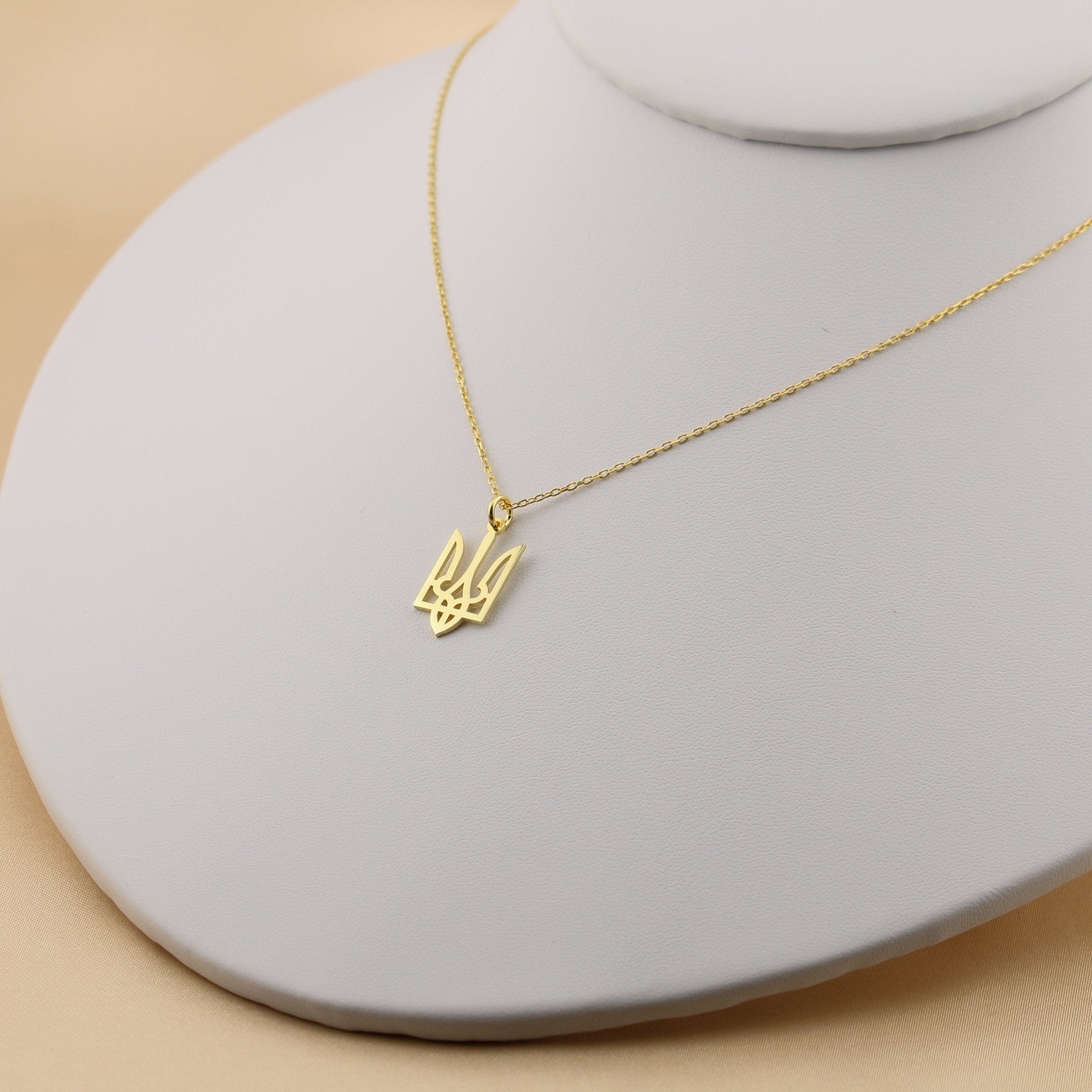 Ukraine Trident Necklace (Medium) - Sterling Silver - Taras Lesya