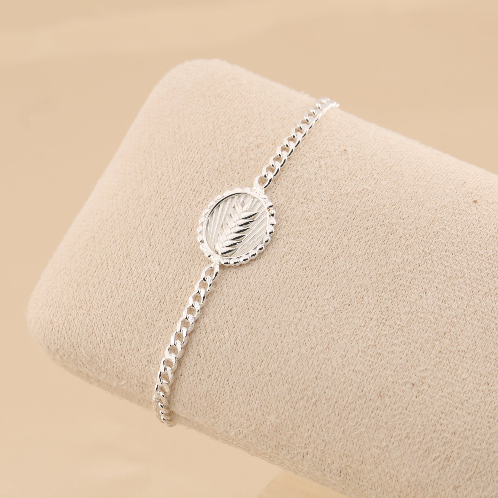 Wheat Disc Bracelet - Sterling Silver - Taras Lesya