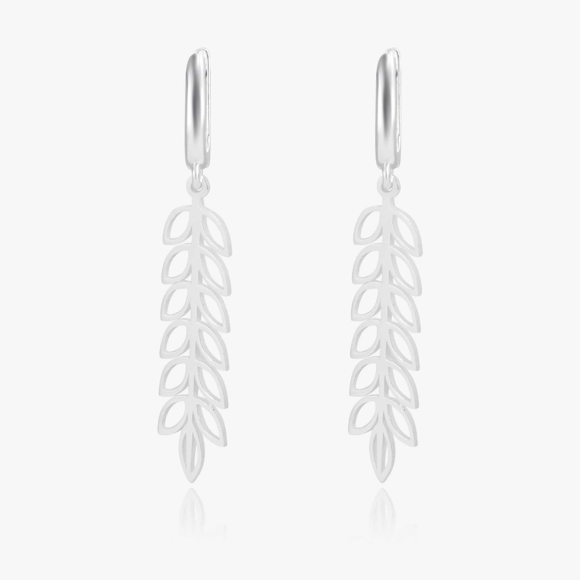 Gold-Plated Silver Wheat Stalk Earring
