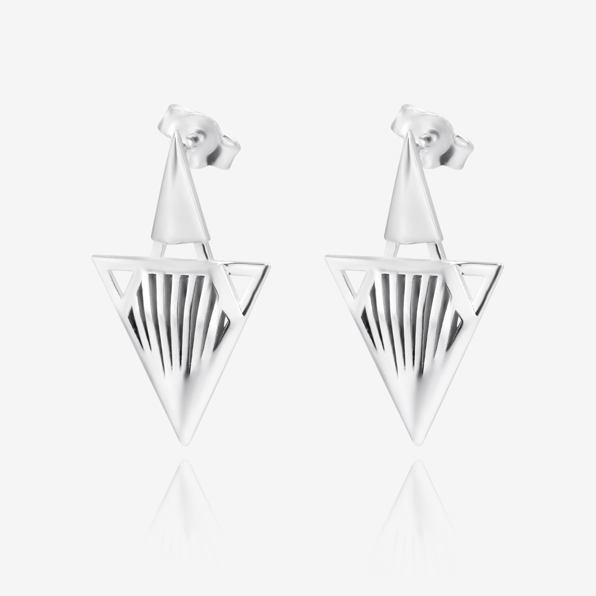 Gold-Plated Silver Arrow Stud Earring