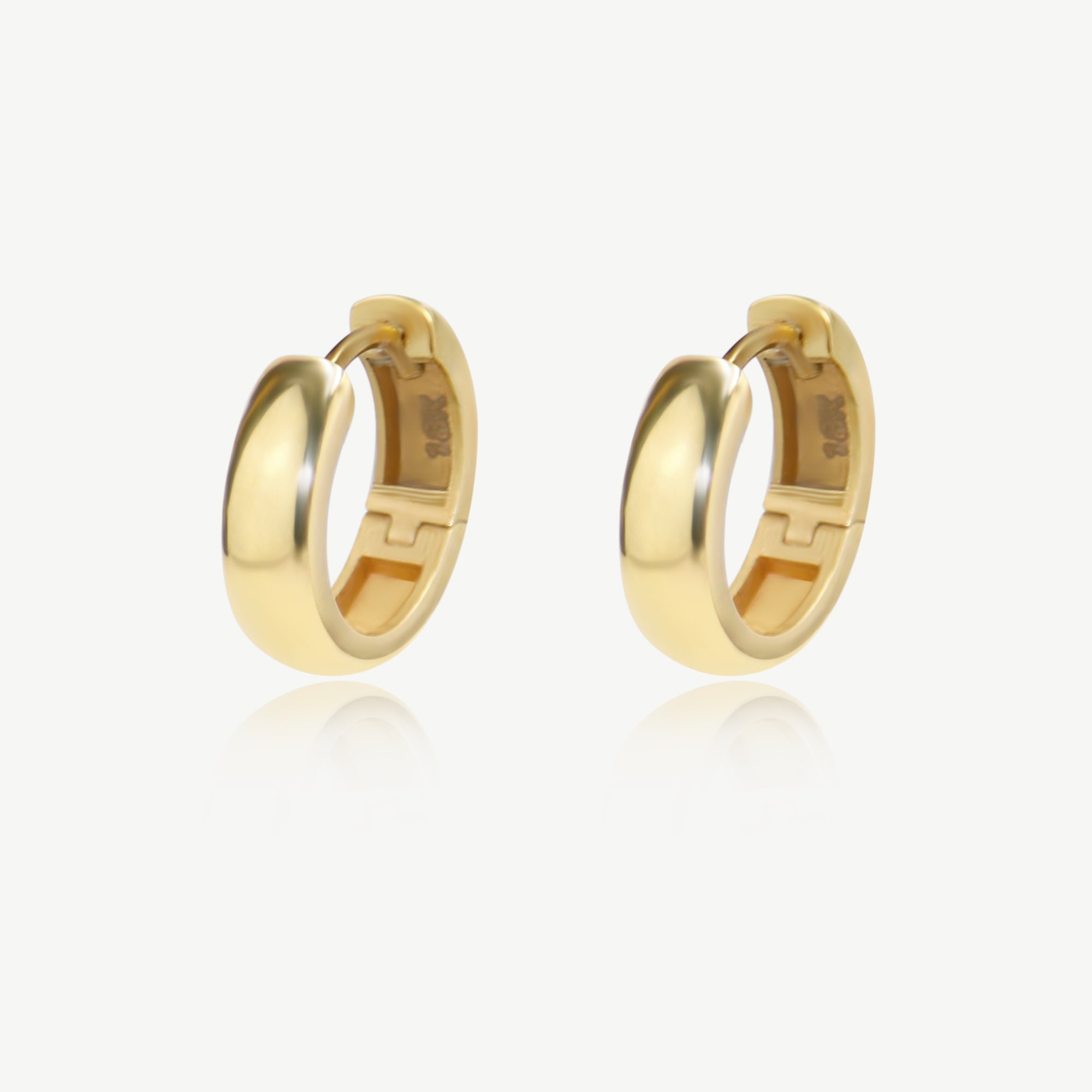 Gold-Plated Silver Small Huggie Earring