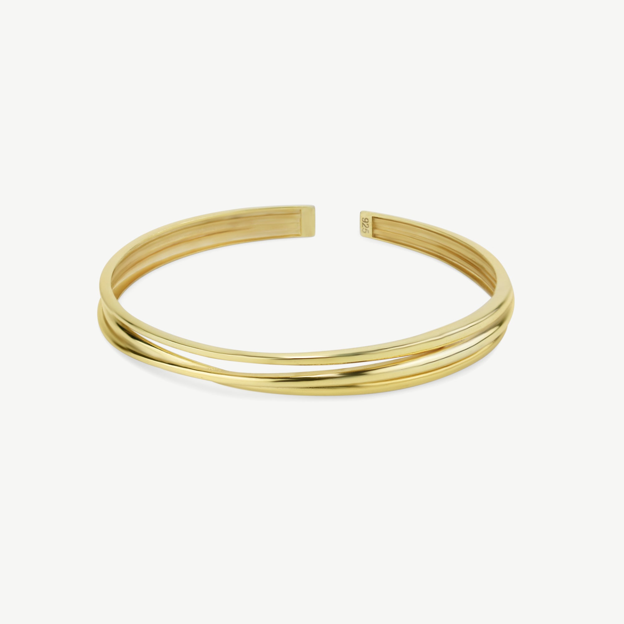 14K Yellow Gold Odessa Sea Cuff Bracelet