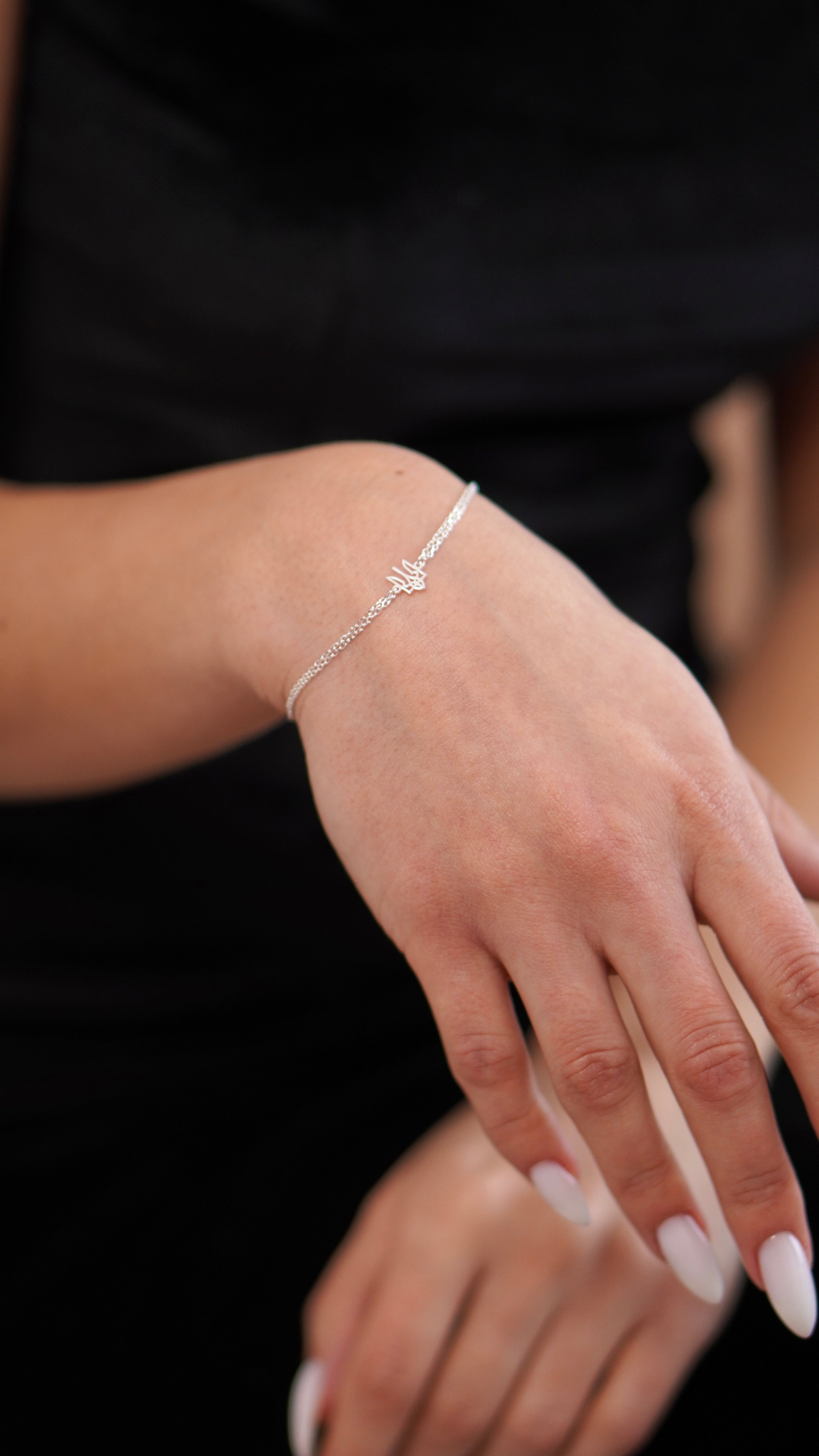 Trident Double Strand Bracelet - 14K Gold