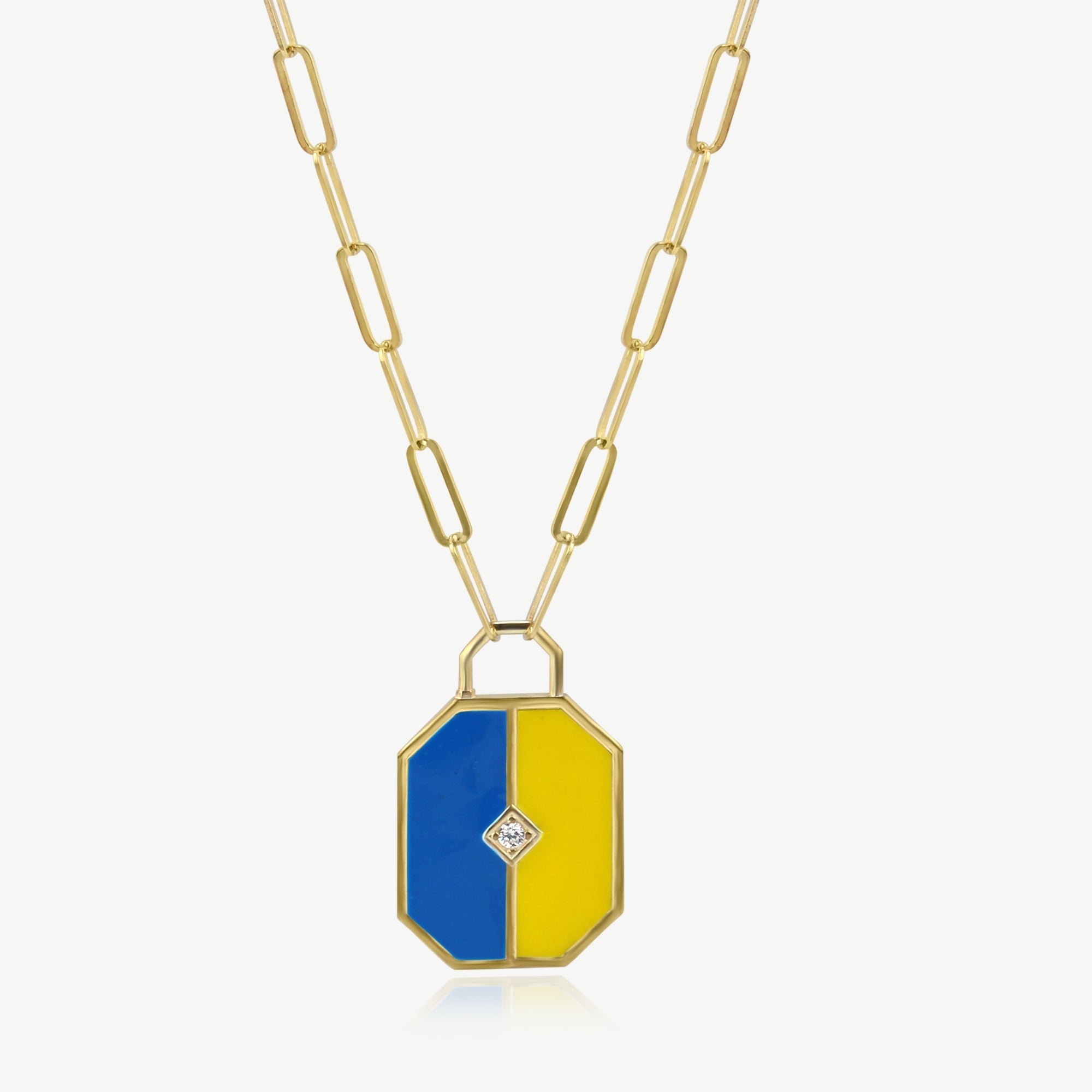 Gold-Plated Silver Freedom colors necklace