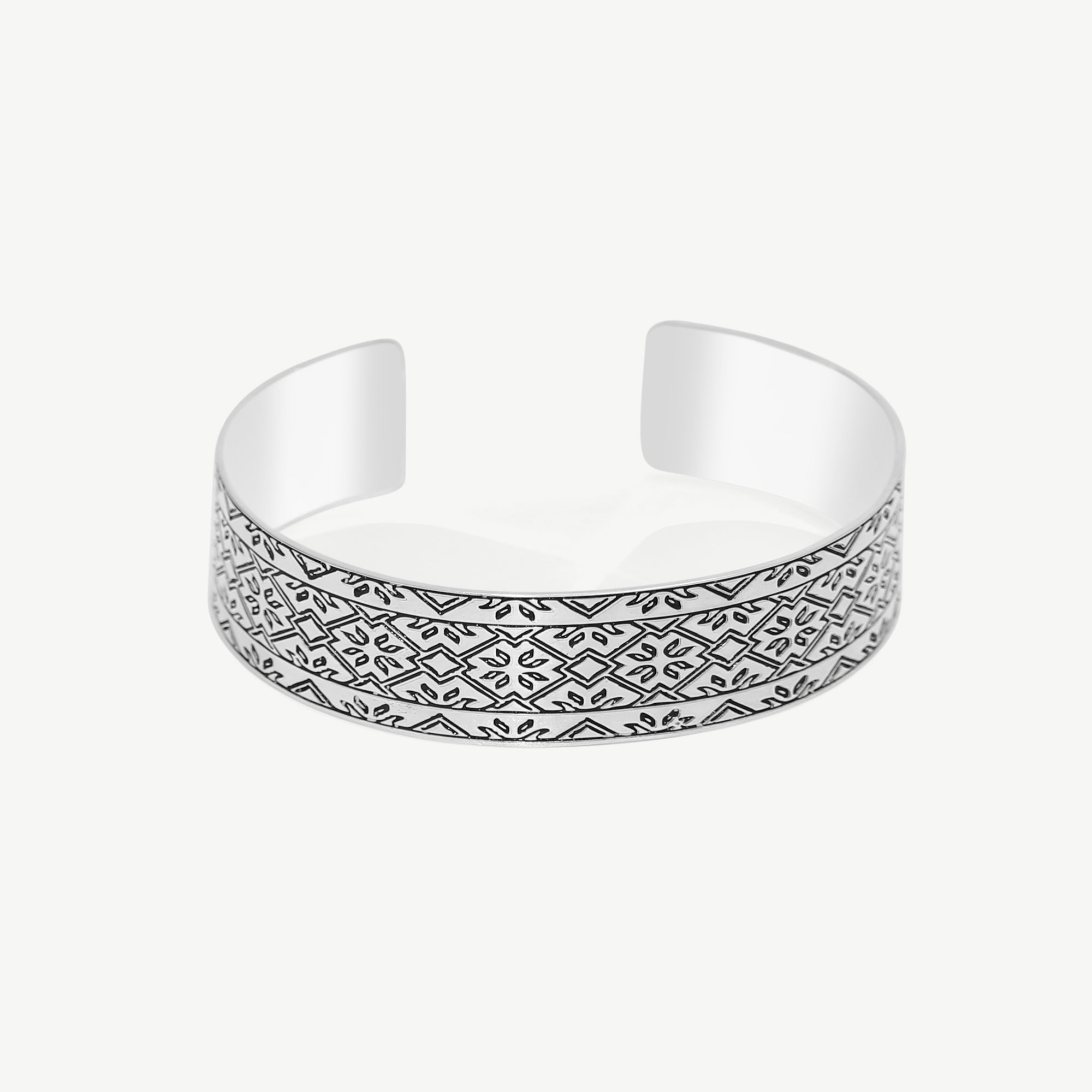 Silver Vyshyvanka Cuff Bracelet