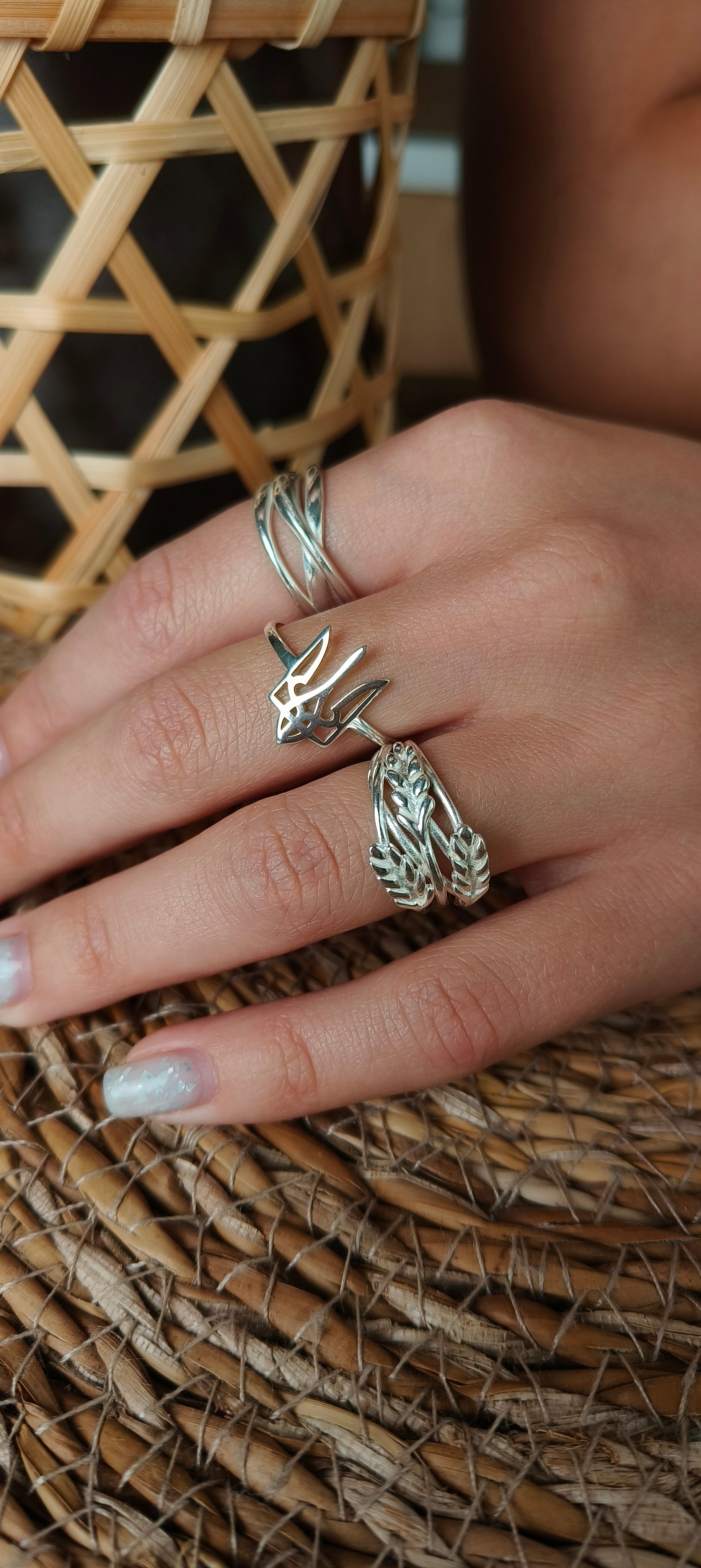 Three Wheat Cocktail Ring