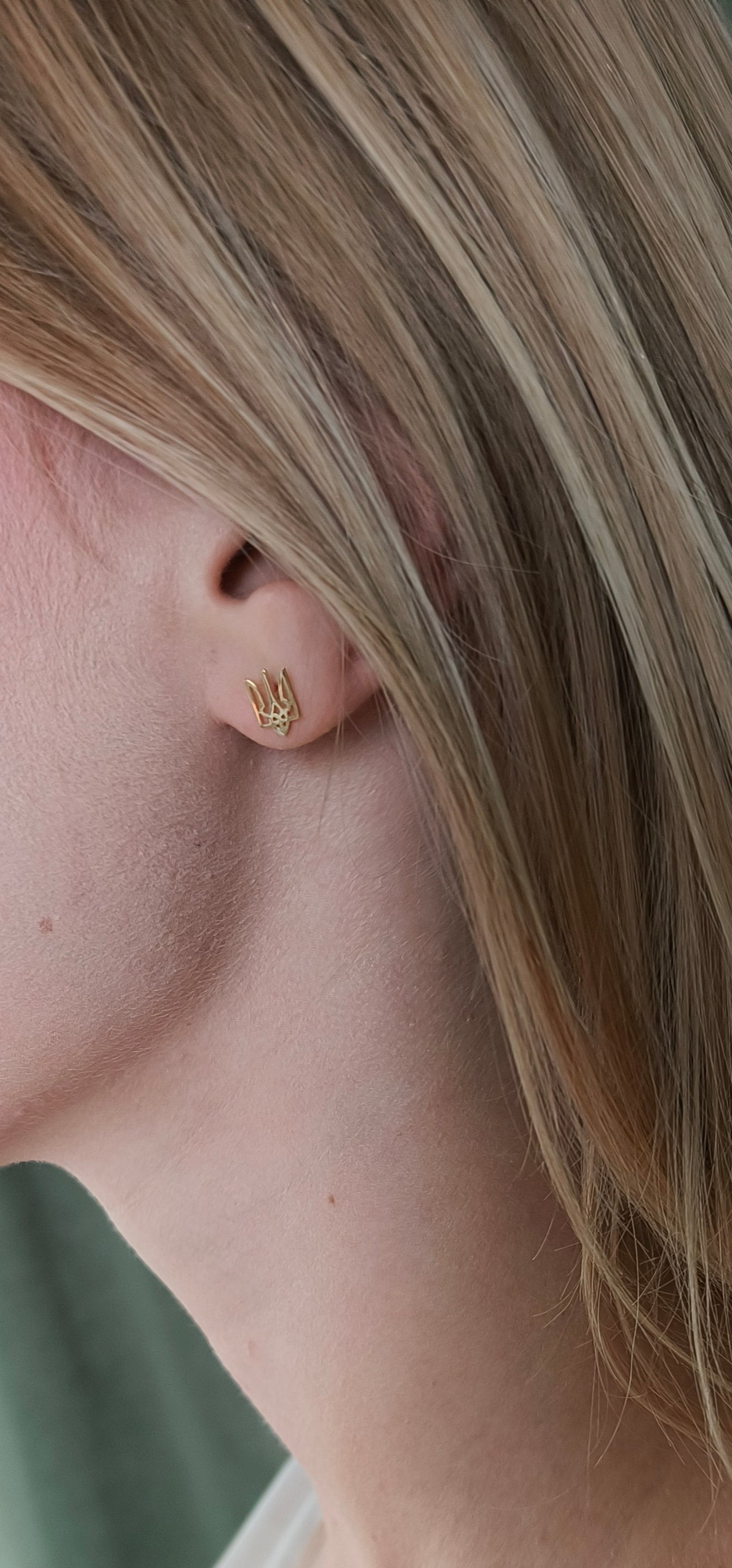 Trident Stud Earring