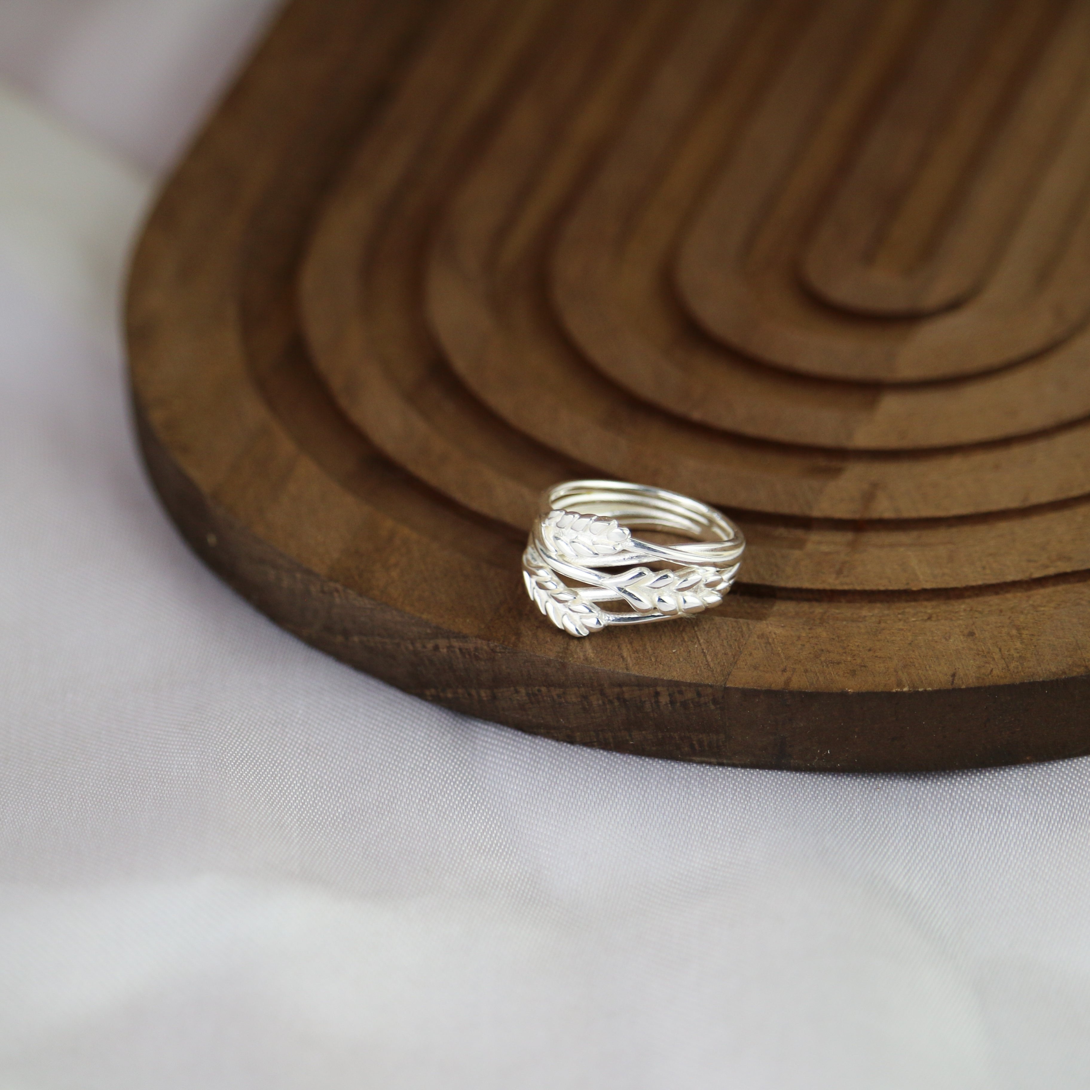 Three Wheat Cocktail Ring