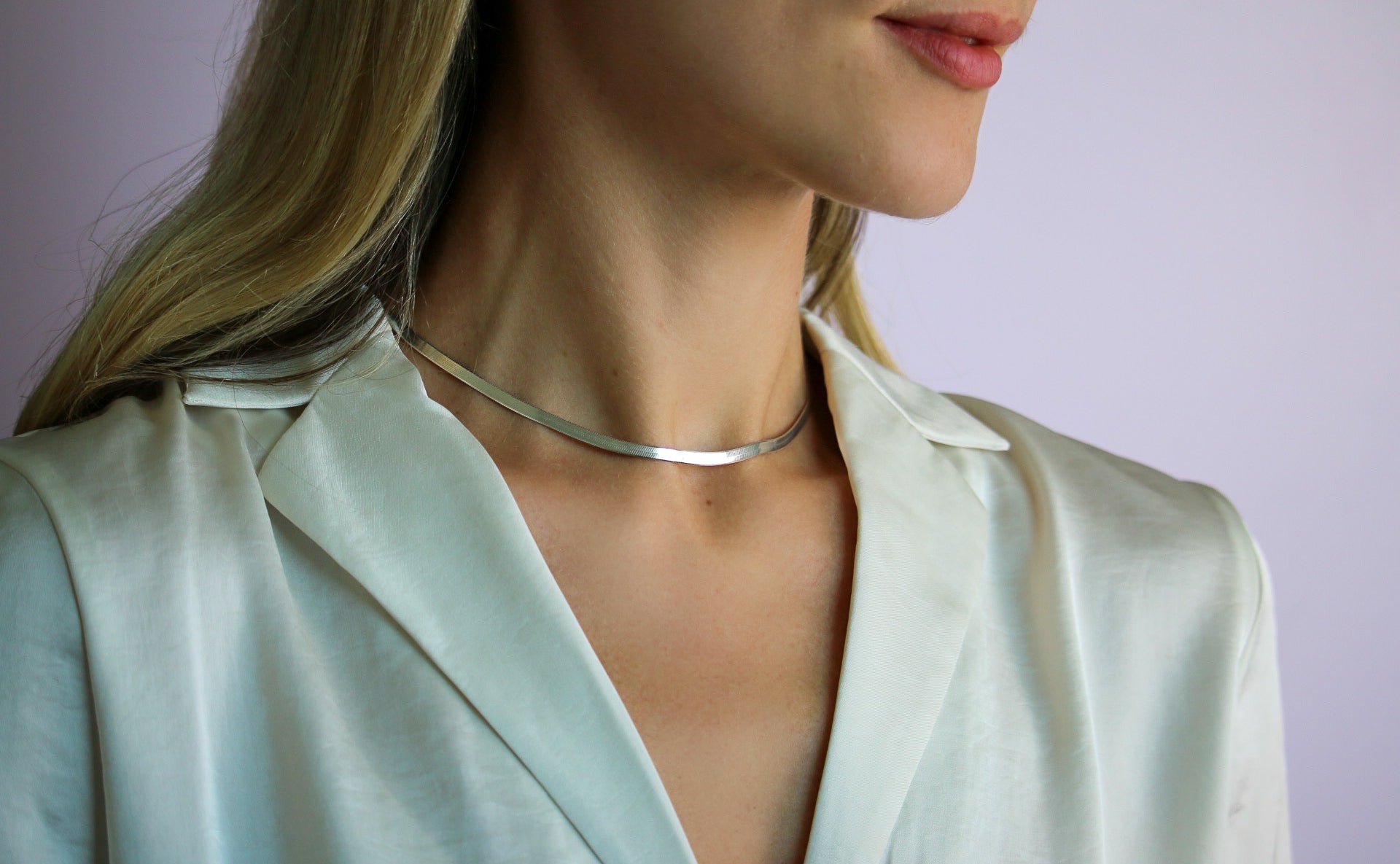 Women Gold/Silver Plated Snake Link Chain Flat Snake Chain Herringbone  Necklace | eBay
