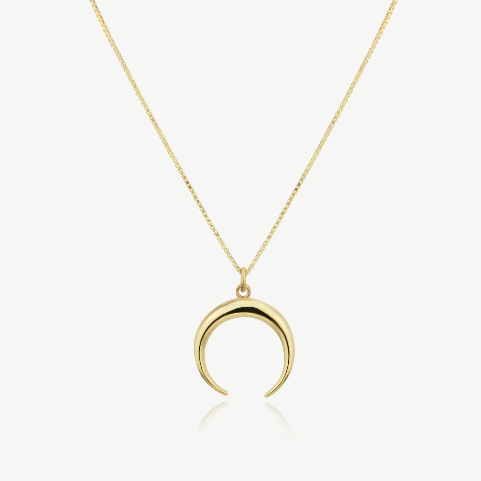 Crescent Moon Necklace - Sterling Silver - Taras Lesya