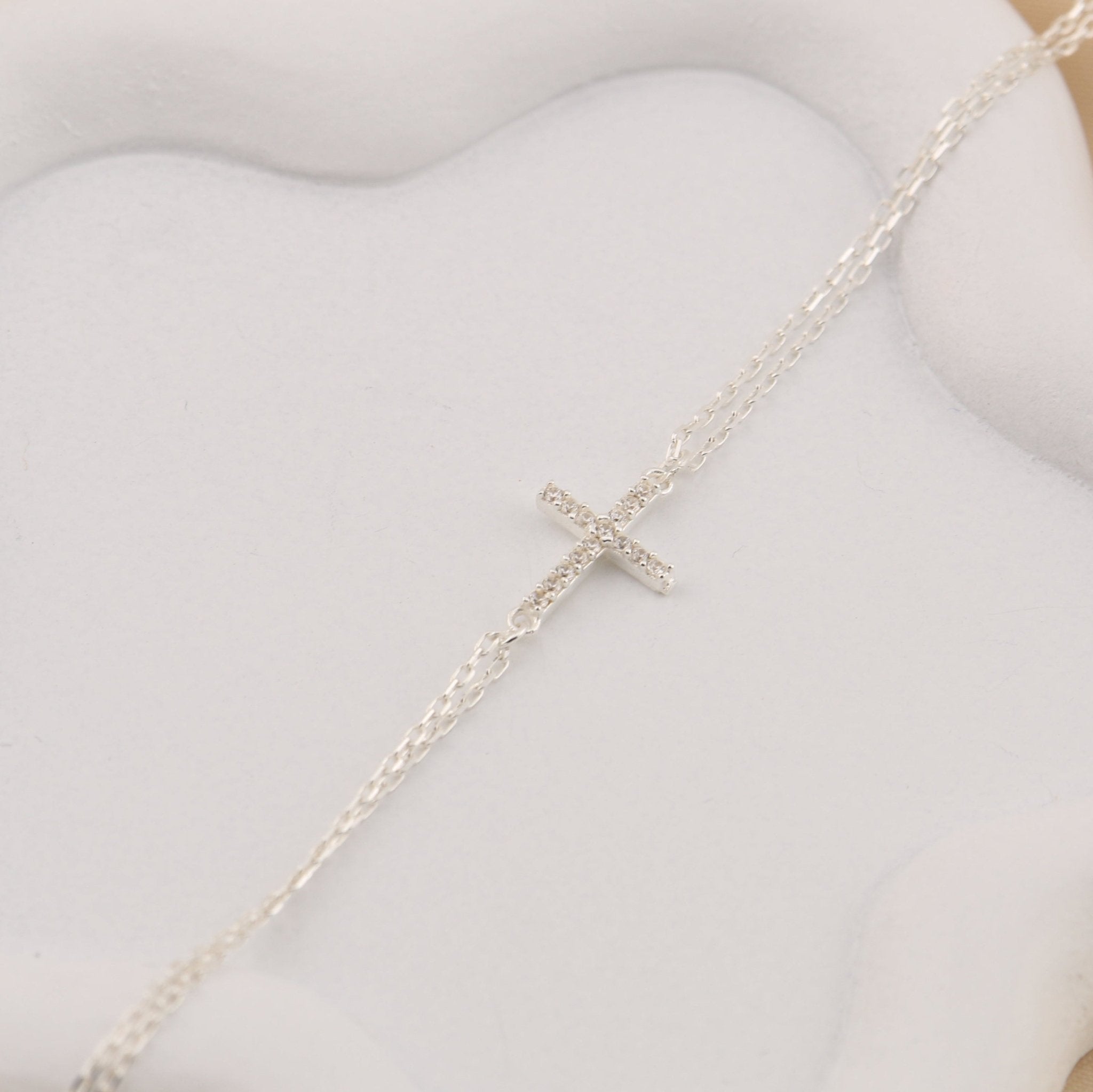 Cross Double Strand Bracelet - Sterling Silver - Taras Lesya