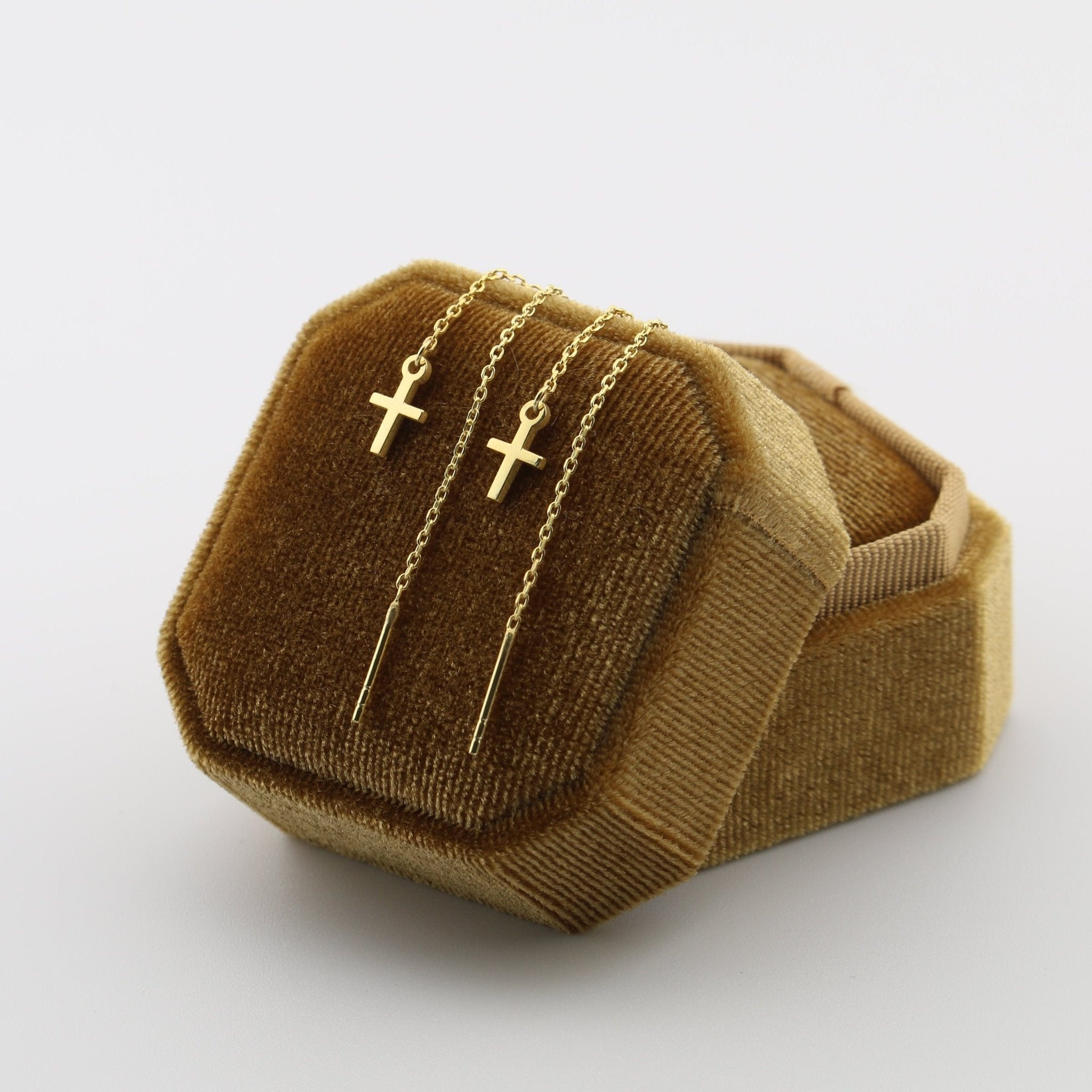 Cross Threader Earring - Sterling Silver - Taras Lesya