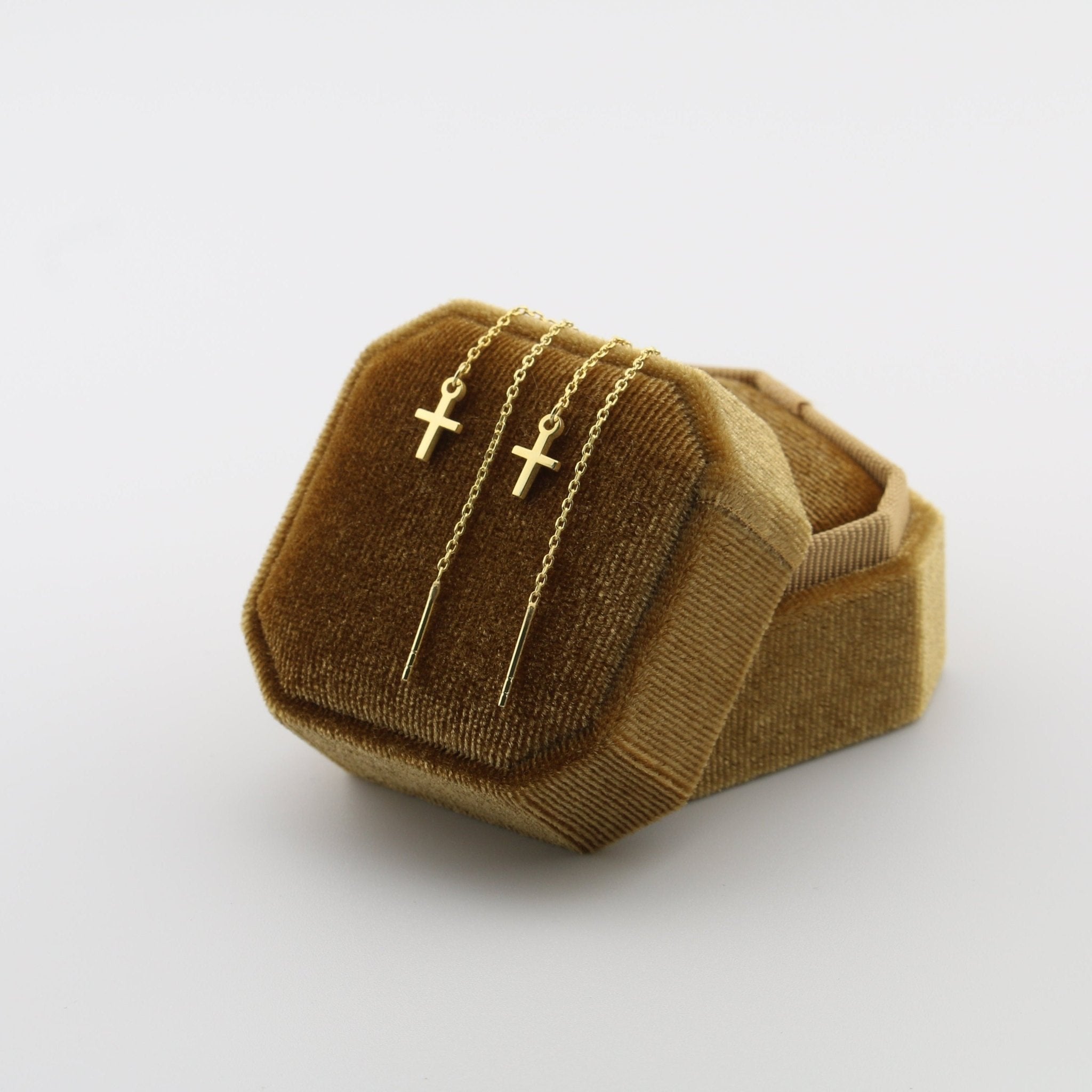 Cross Threader Earring - Sterling Silver - Taras Lesya