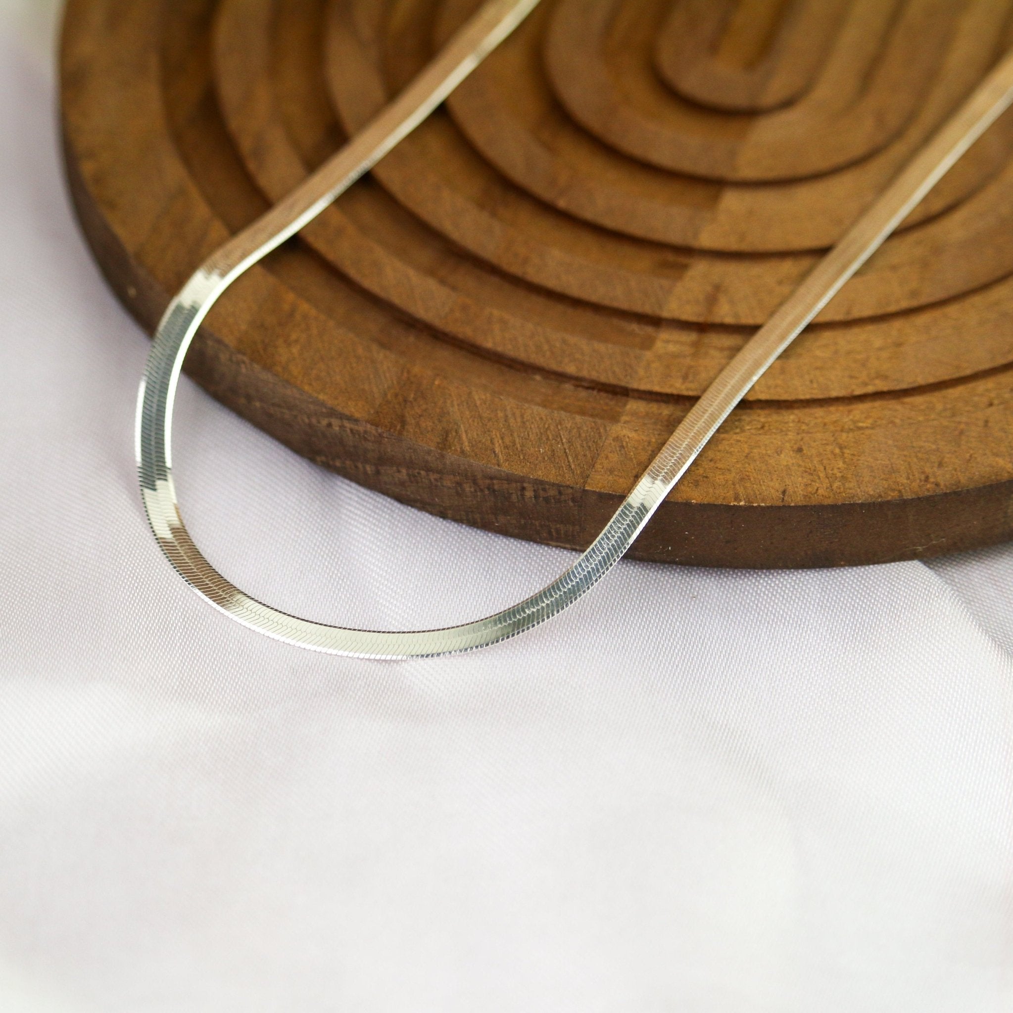 Herringbone Necklace - Sterling Silver - Taras Lesya