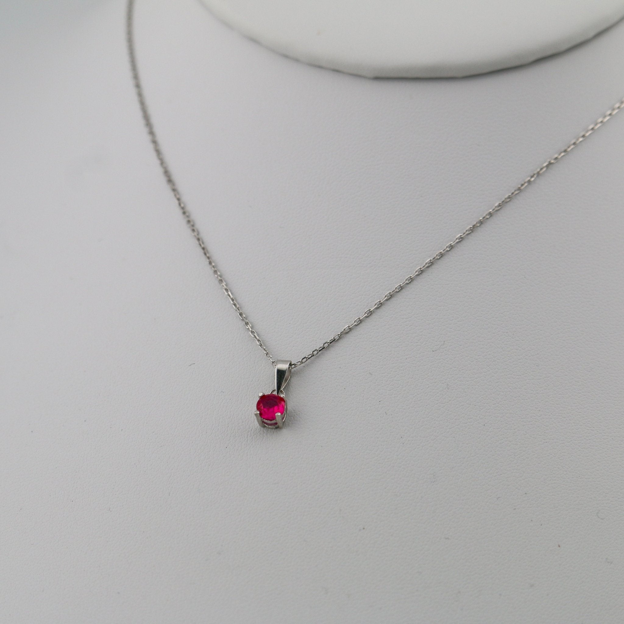 Kalyna Ruby Necklace - Sterling Silver - Taras Lesya
