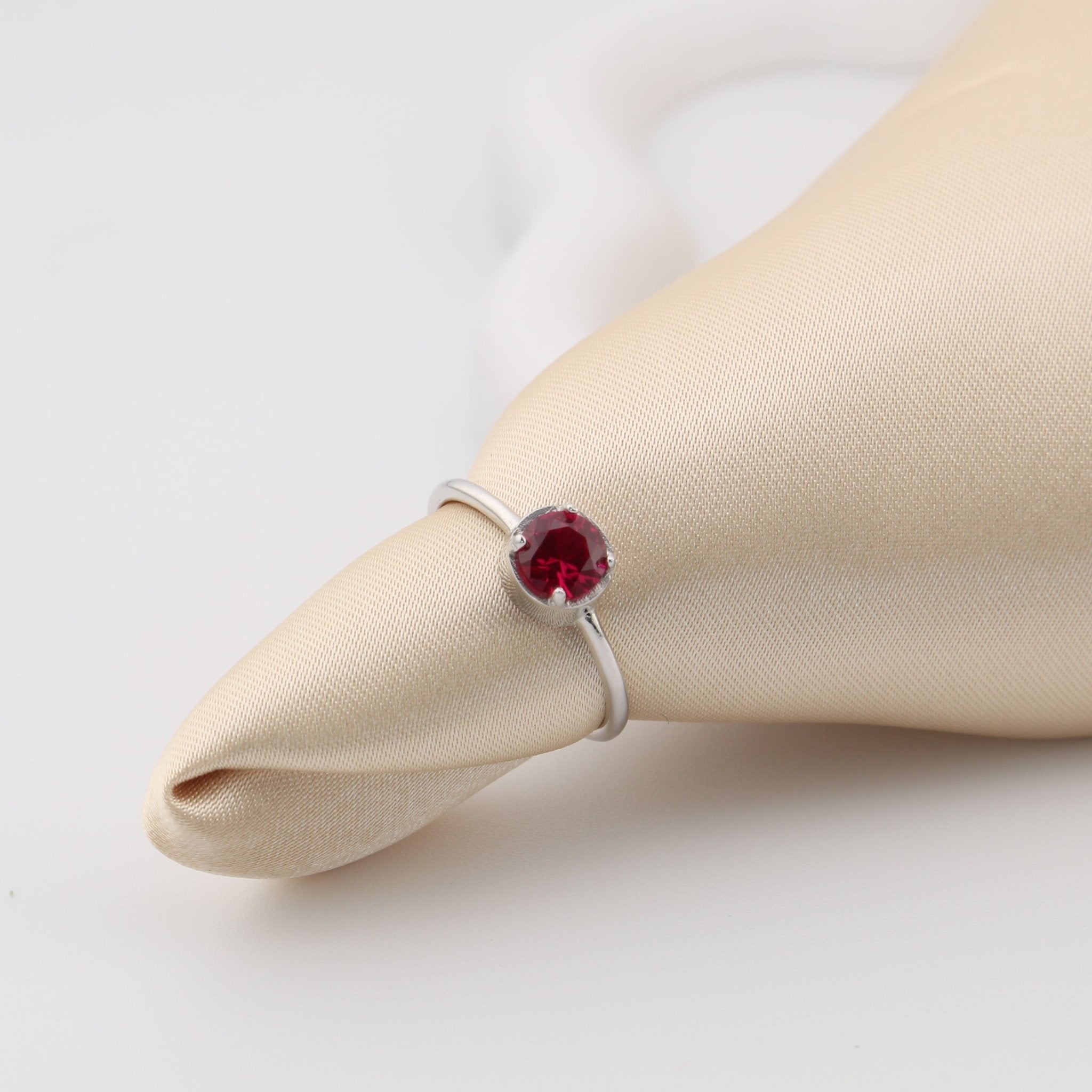 Kalyna Ruby Ring - Sterling Silver - Taras Lesya