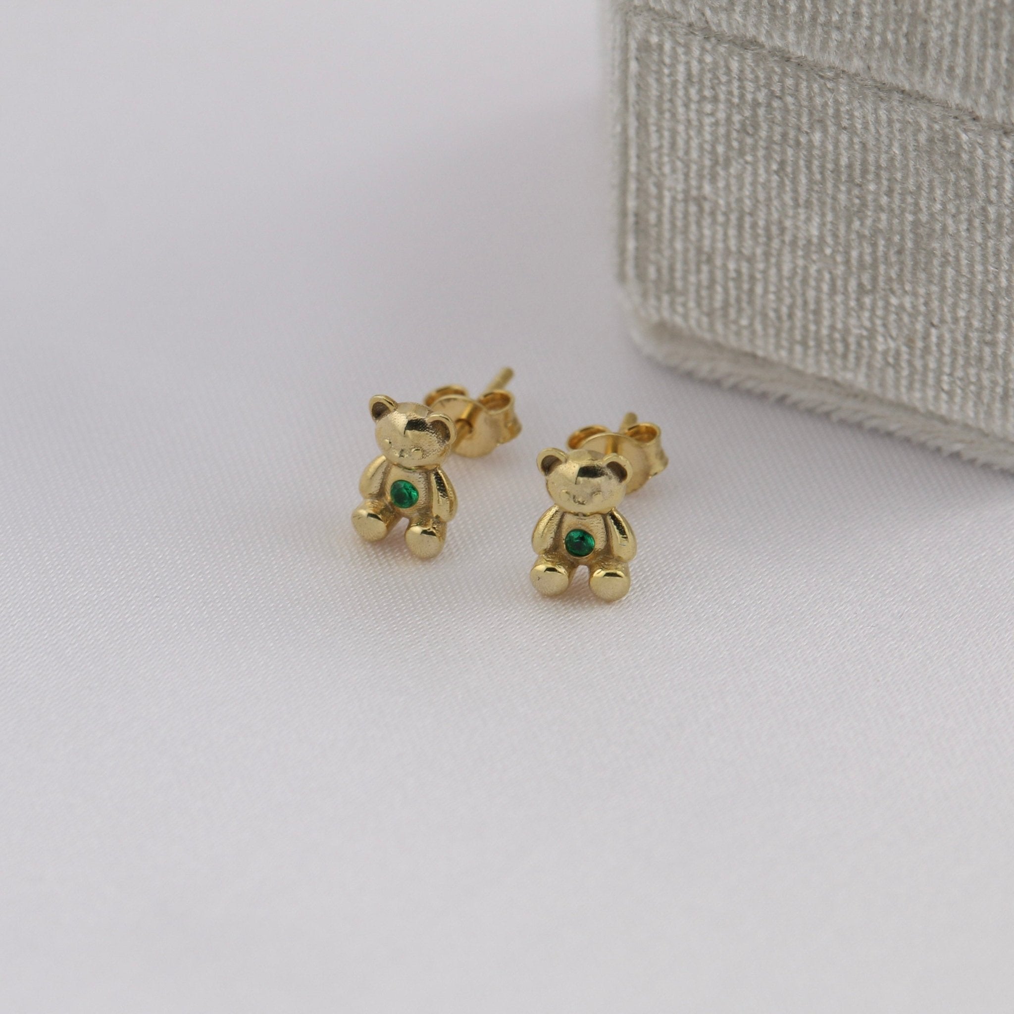 Mishka Stud Earrings - 14K Gold - Taras Lesya