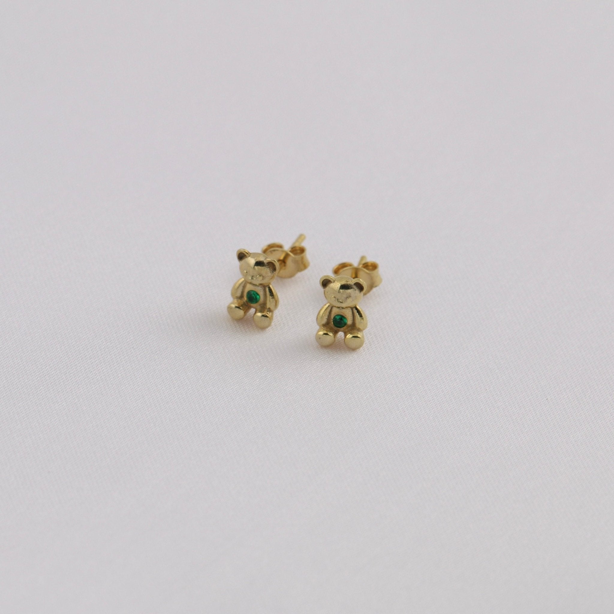 Mishka Stud Earrings - 14K Gold - Taras Lesya