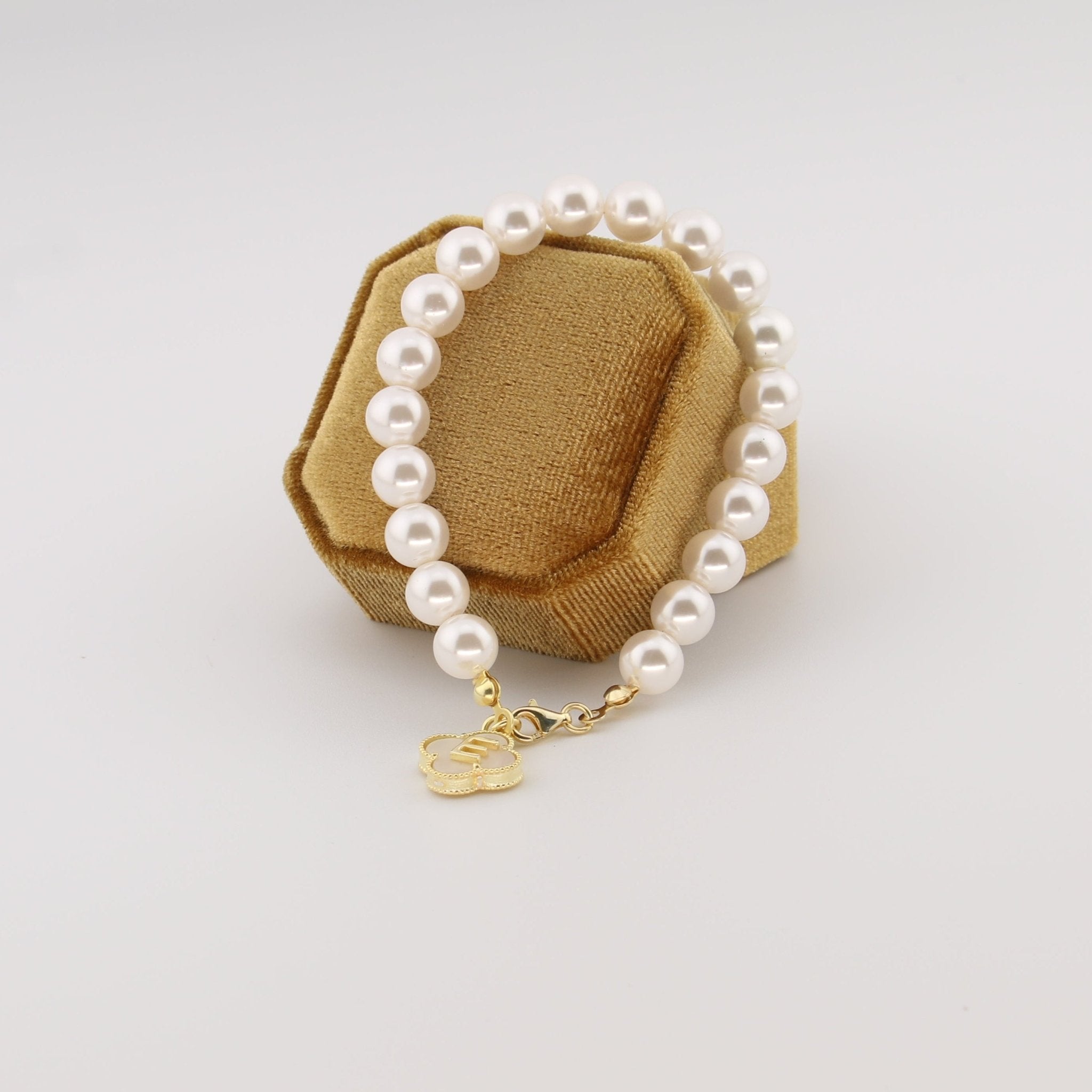 Pearl Letter Bracelet - Sterling Silver *Personalization option* - Taras Lesya