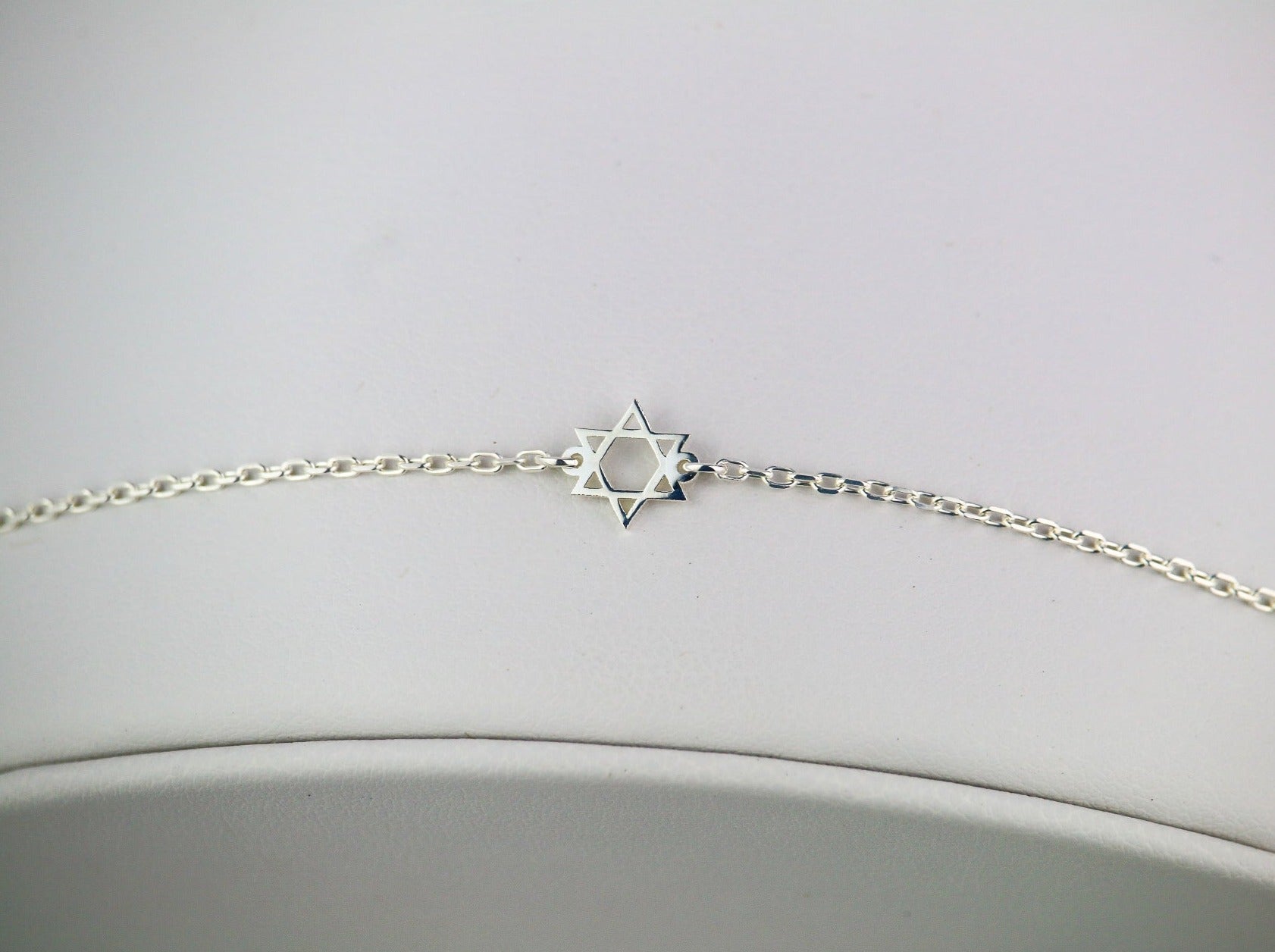 Star of David Single Strand Bracelet - Sterling Silver - Taras Lesya