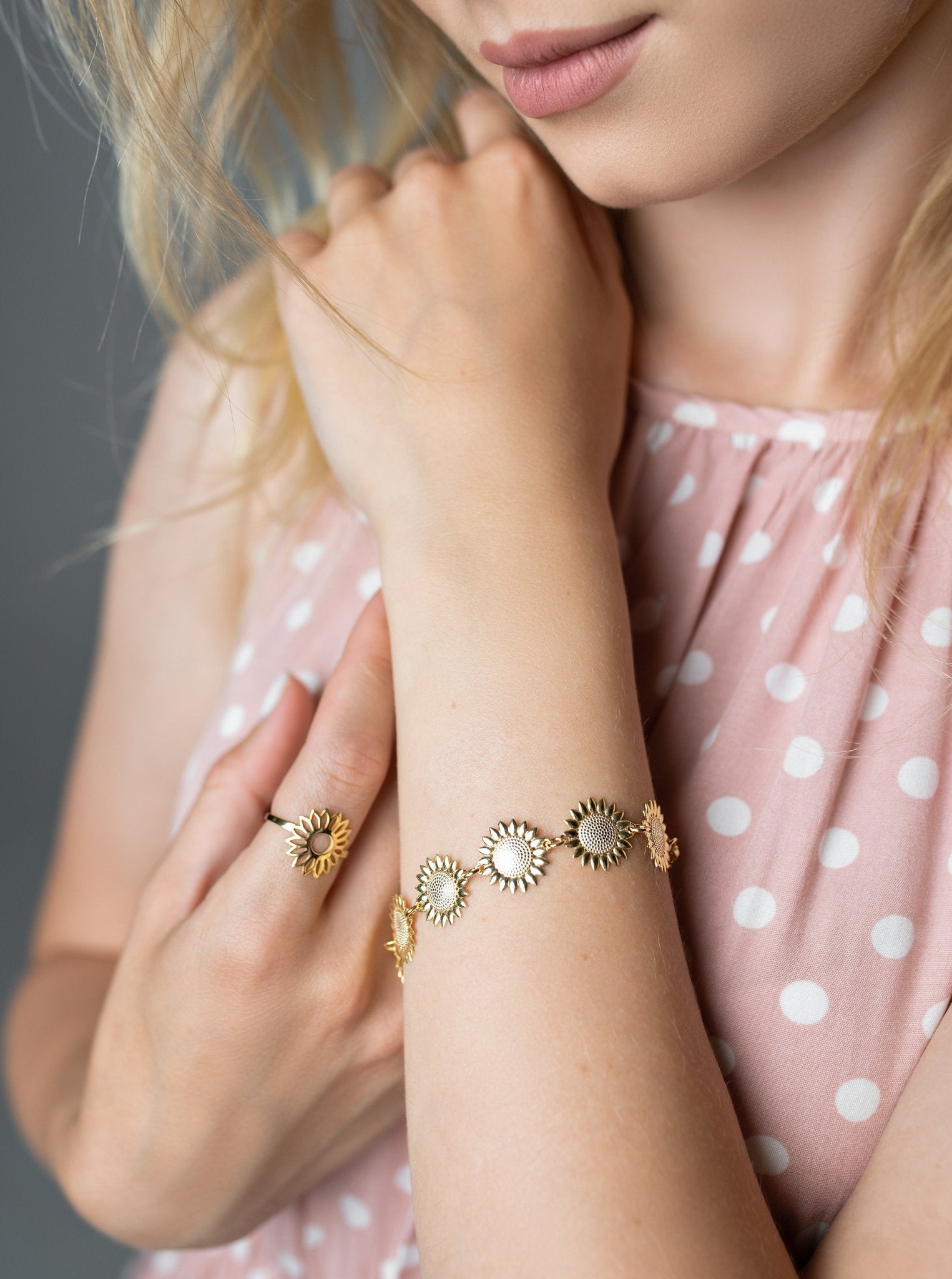 Sunflower Bracelet - Sterling Silver - Taras Lesya