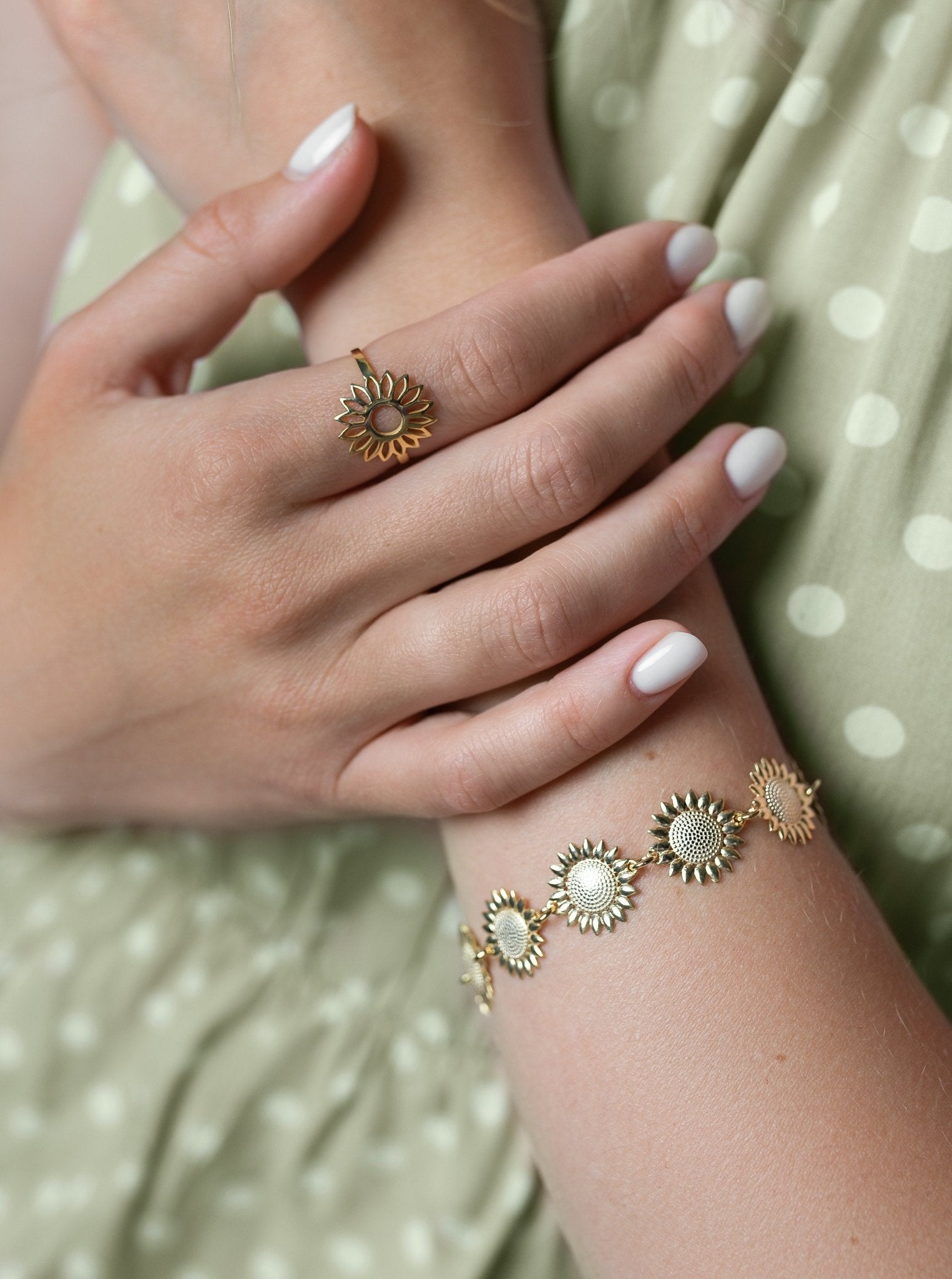 Sunflower Bracelet - Sterling Silver - Taras Lesya