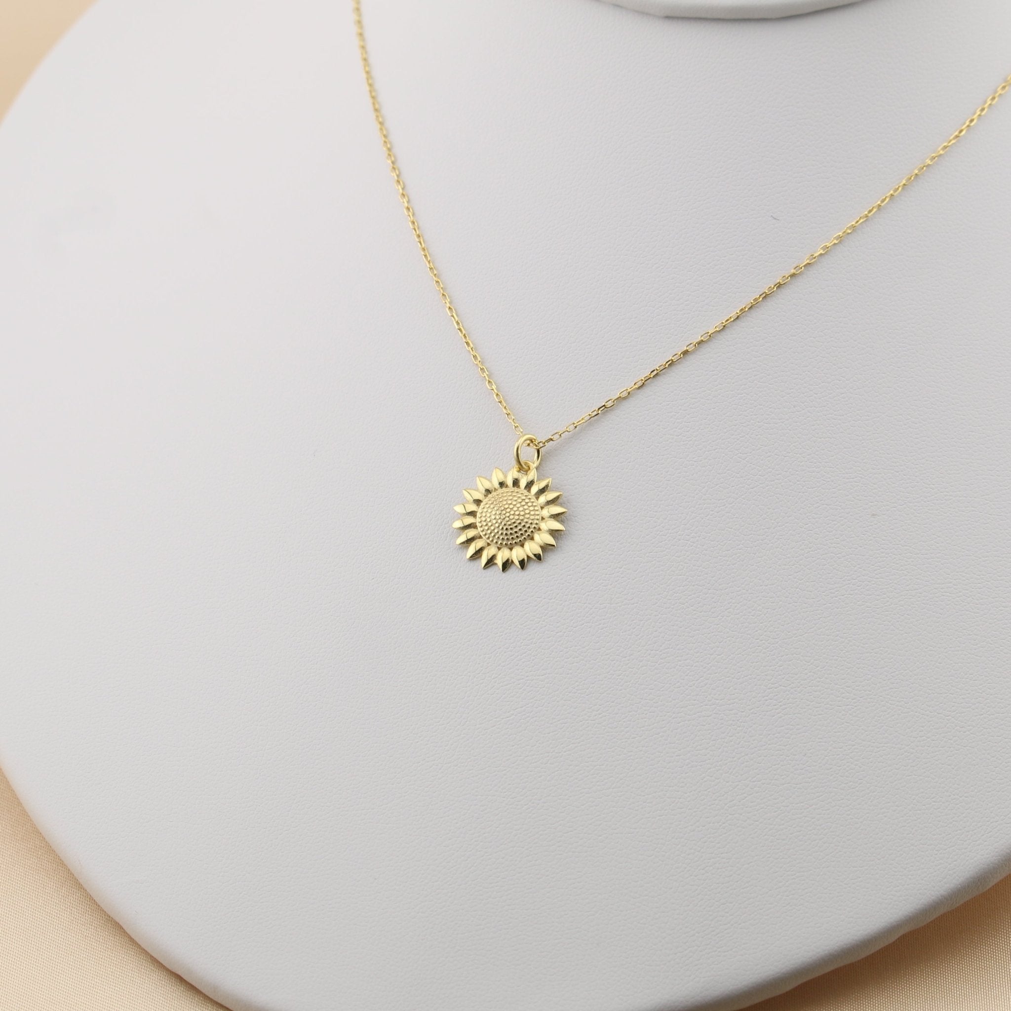 Sunflower Necklace - 14K Gold - Taras Lesya