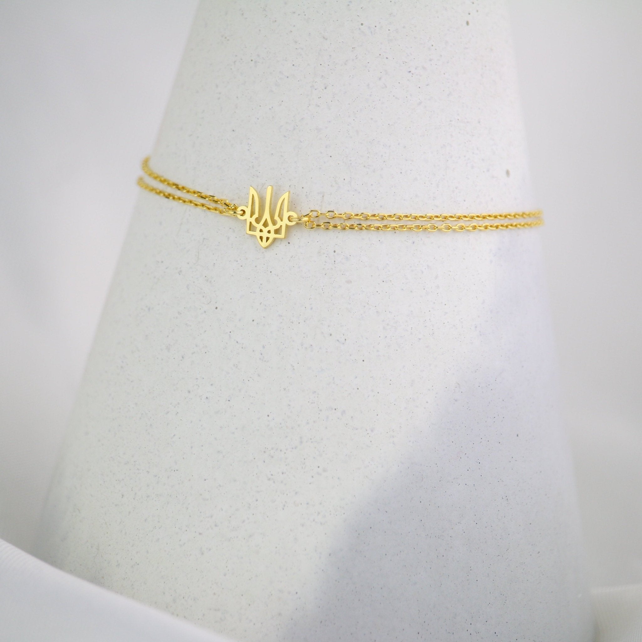 Trident Double Strand Bracelet - 14K Gold - Taras Lesya