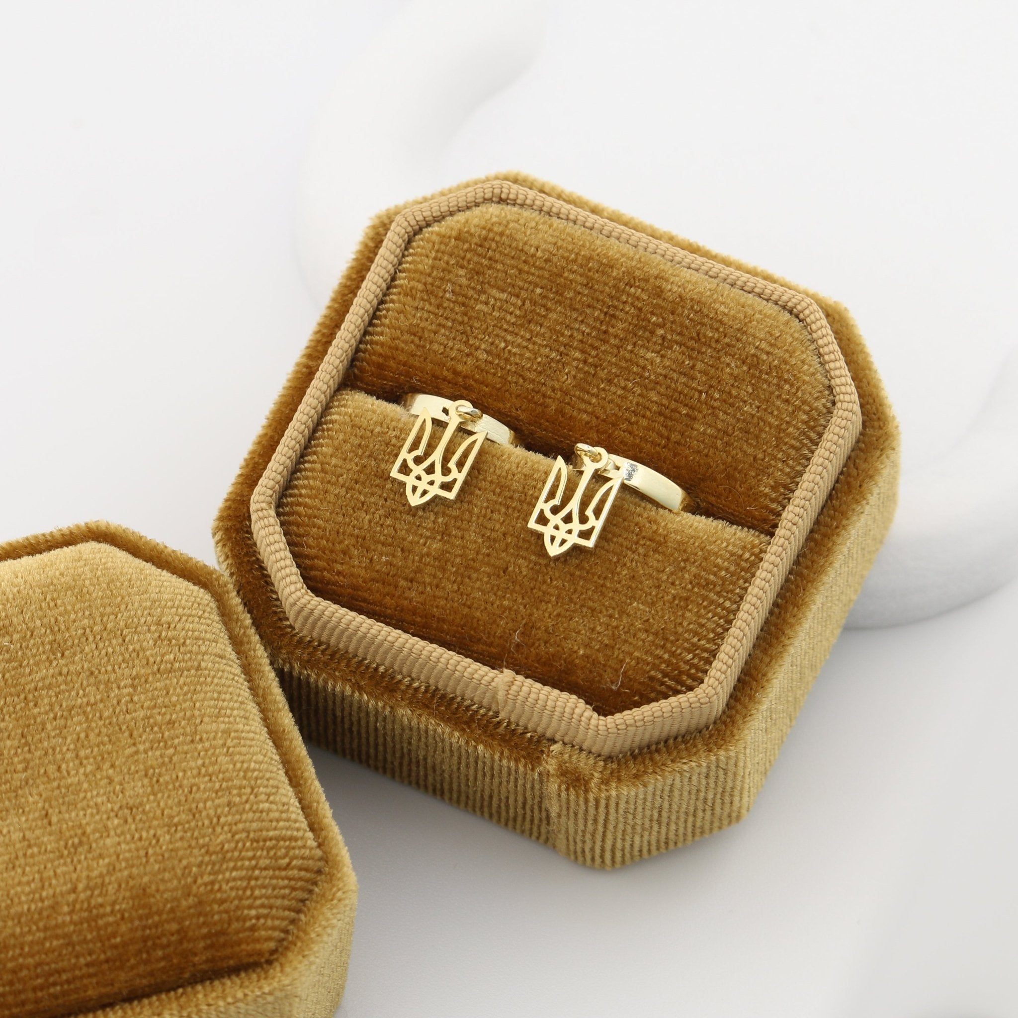 Trident Drop Earring (Small) - 14K Gold - Taras Lesya