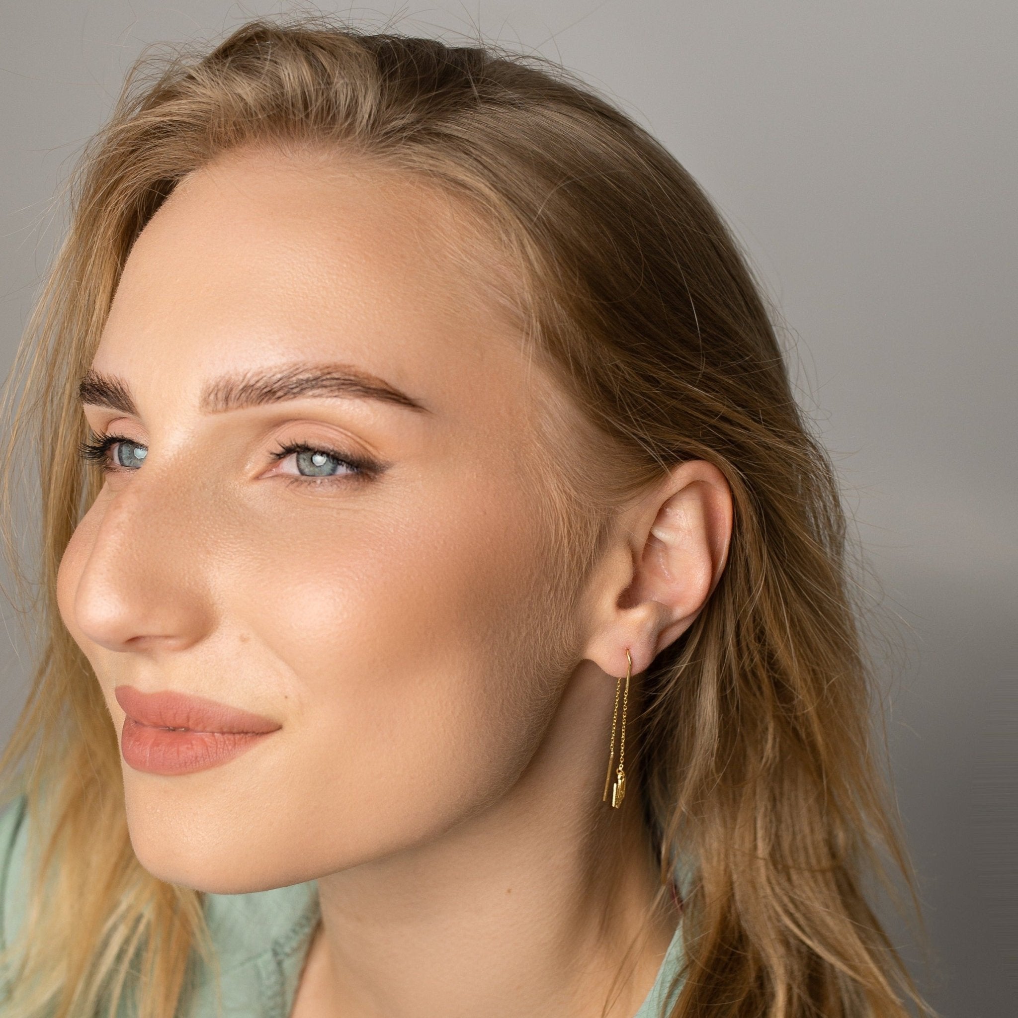 Trident Threader Earring - Sterling Silver - Taras Lesya
