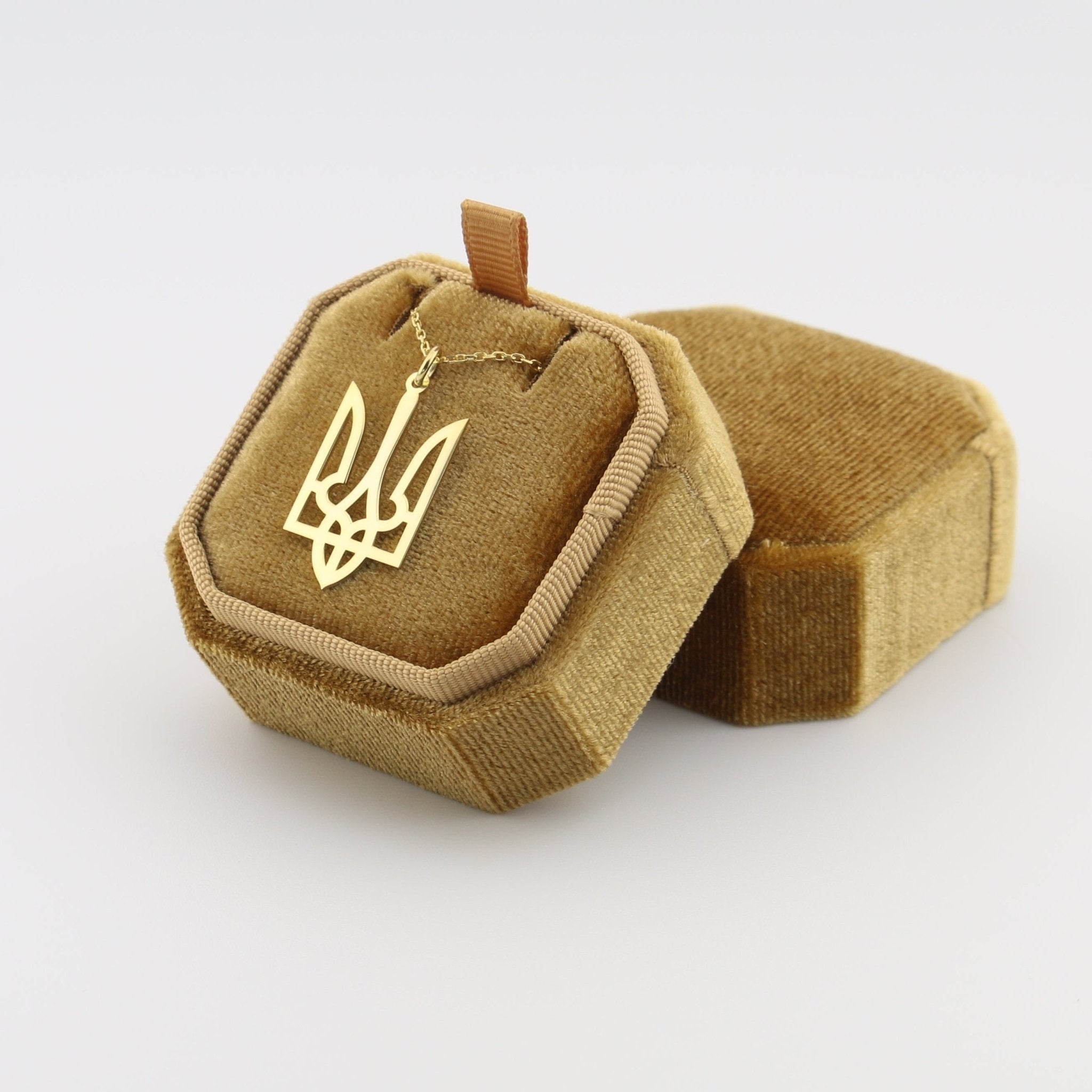 Ukraine Trident Necklace (Large) - 14K Gold - Taras Lesya