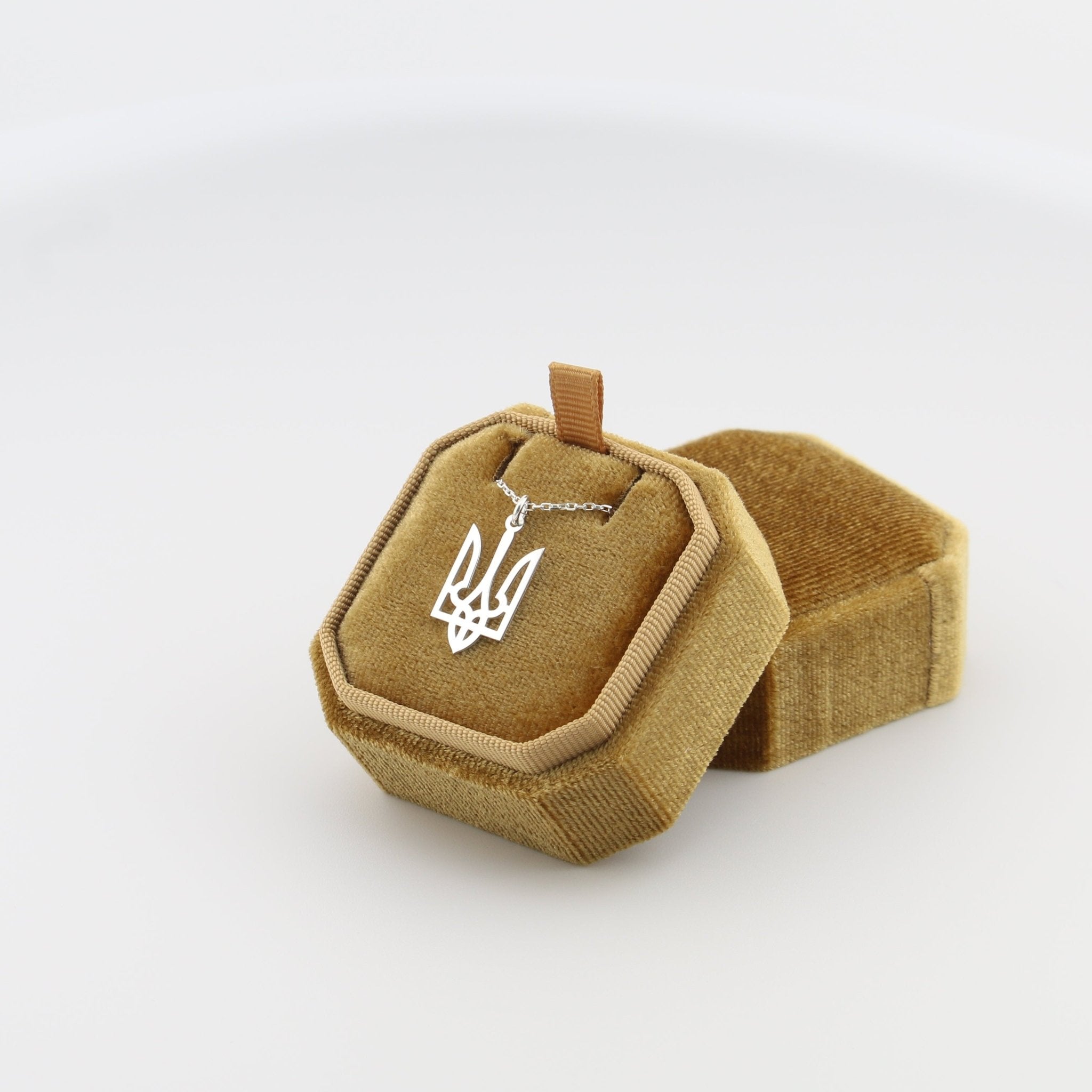 Ukraine Trident Necklace (Medium) - 14K Gold - Taras Lesya