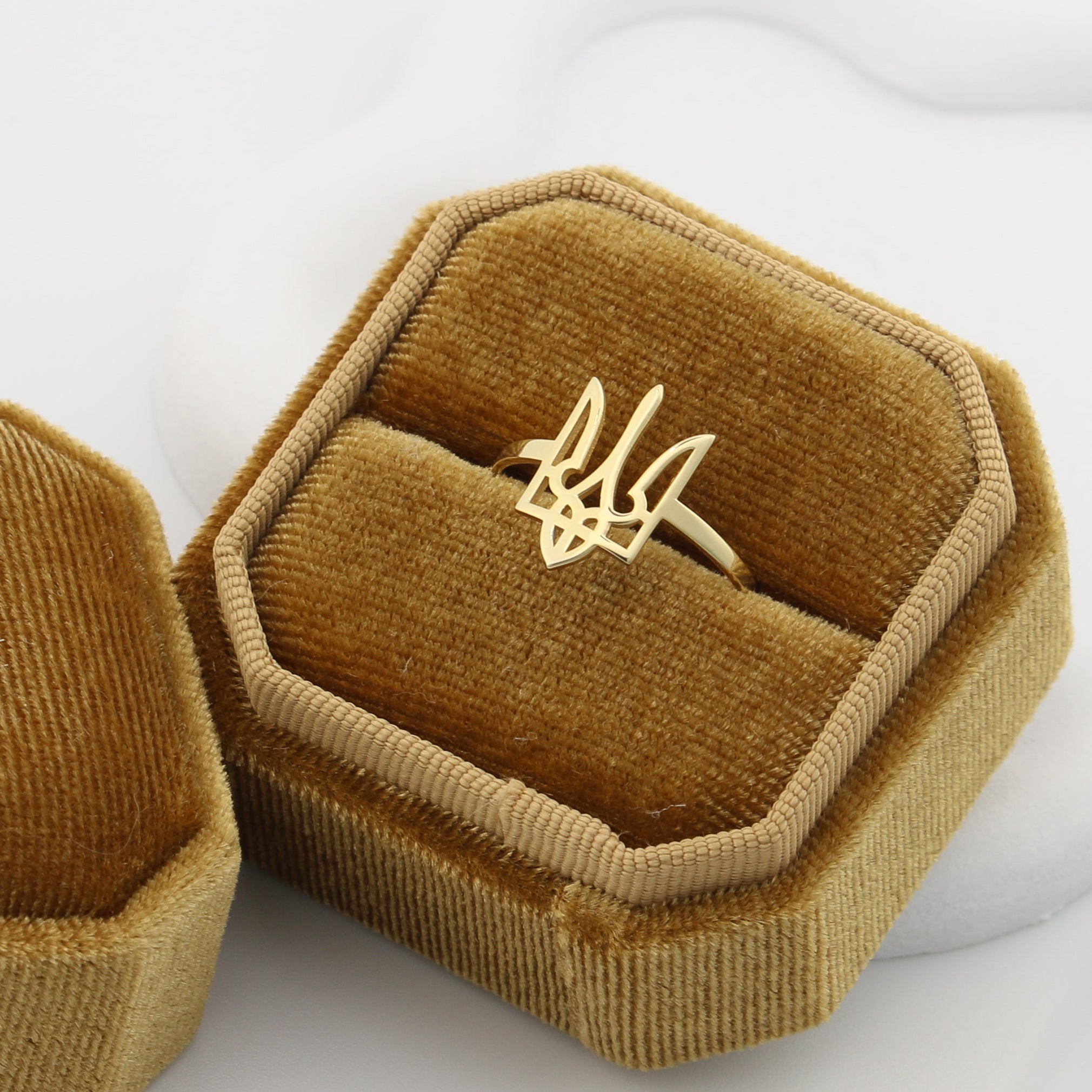 Ukraine Trident Ring - 14K Gold - Taras Lesya