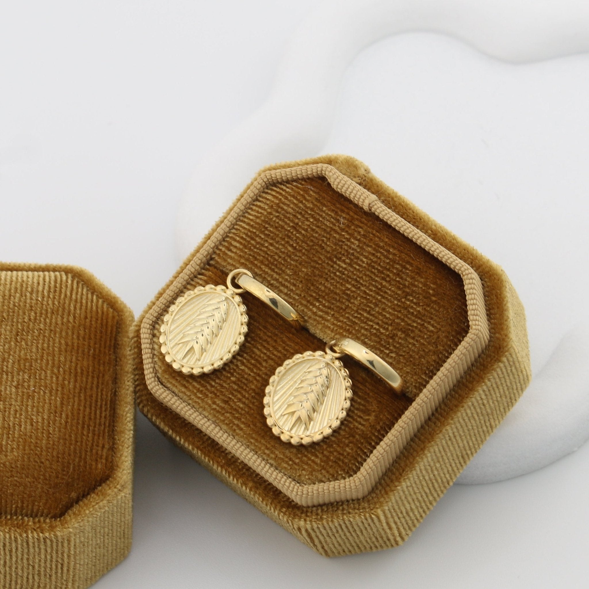 Wheat Disc Earring - Sterling Silver - Taras Lesya