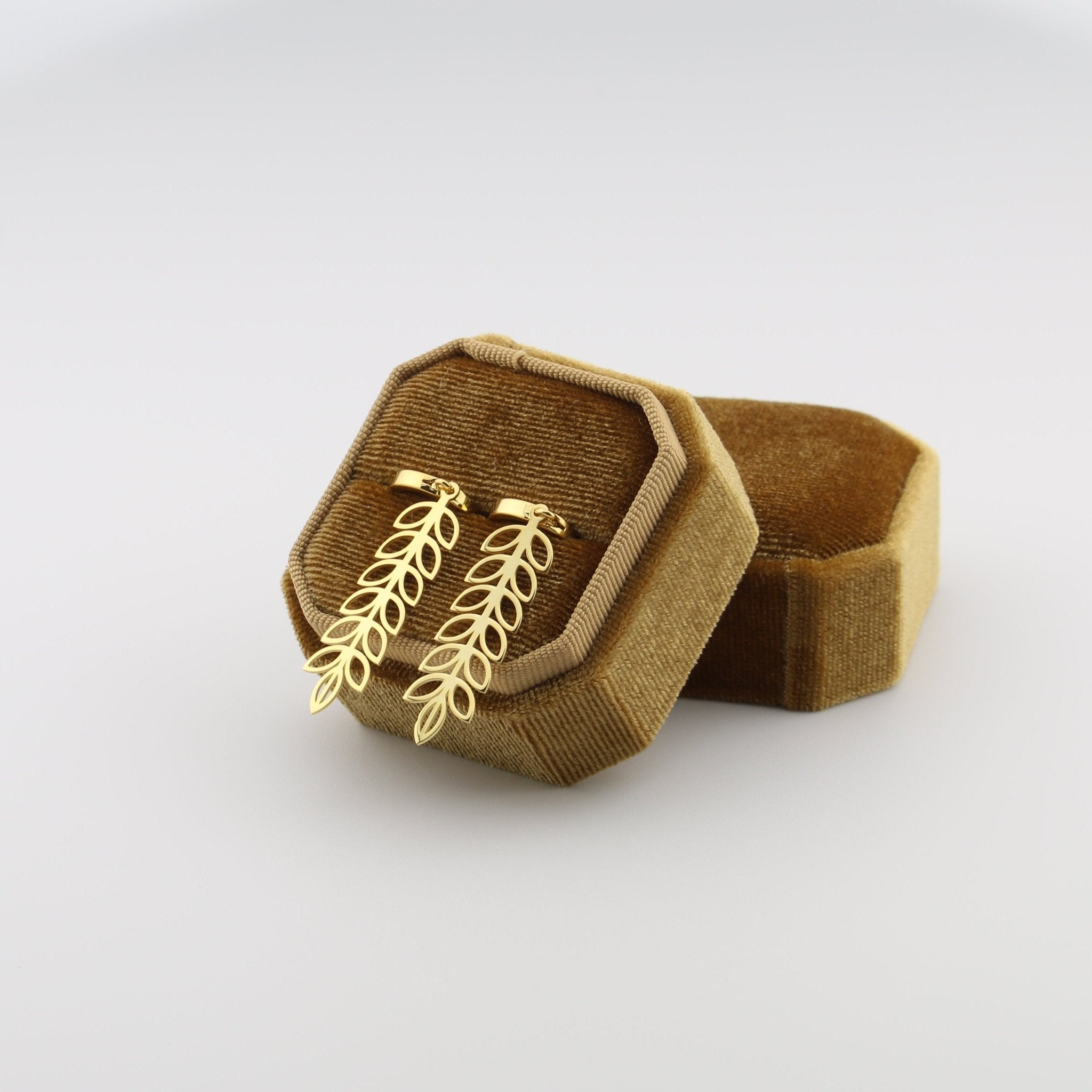 Wheat Stalk Earring - 14K Gold - Taras Lesya